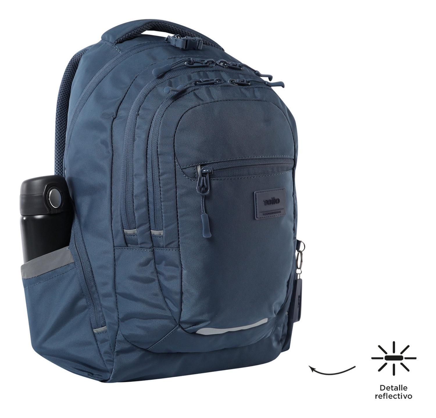 Mochila Ejecutiva Mujer Totto Eufrates Gris Folkstone Gray-8