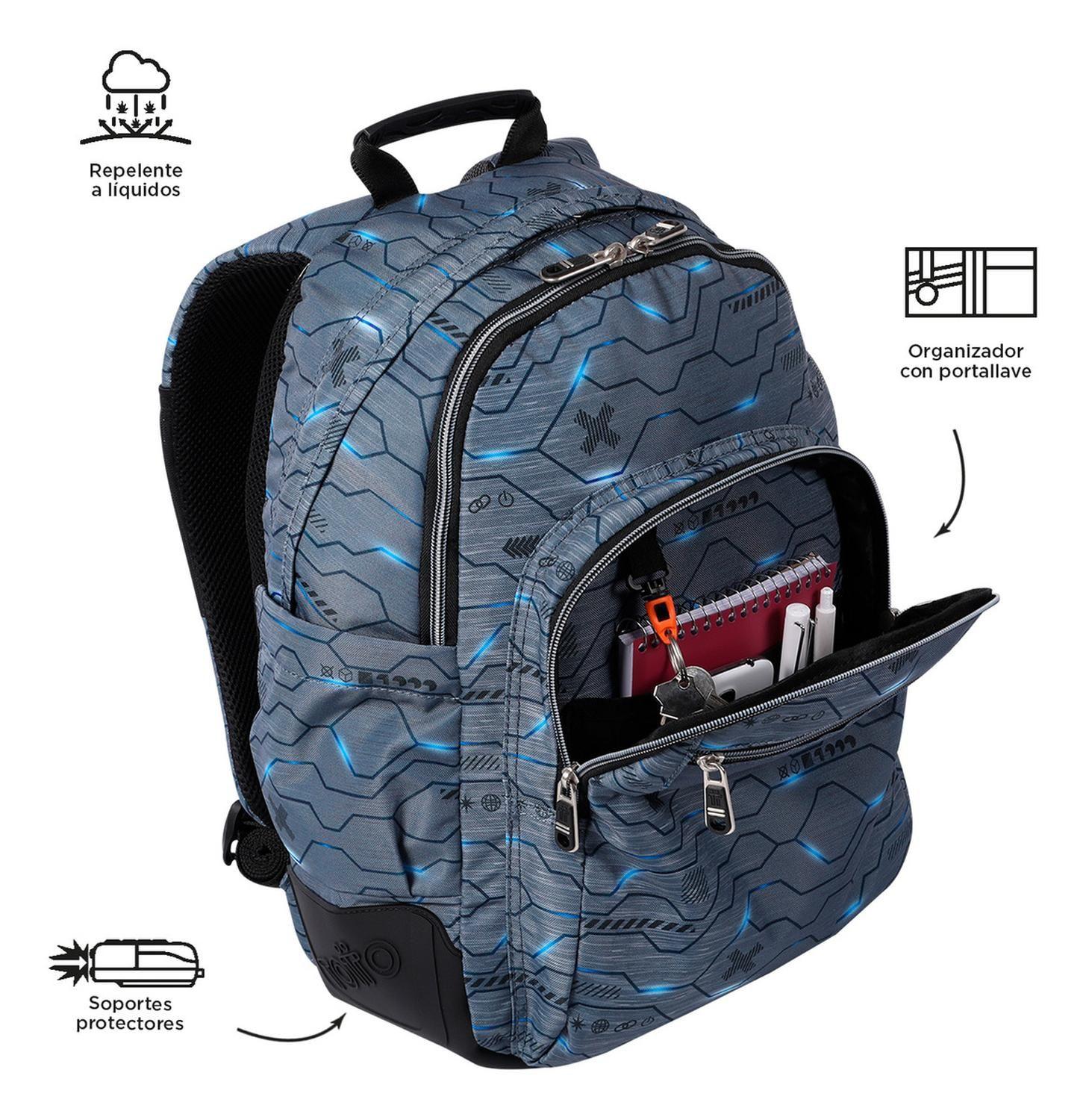 Mochila Escolar Totto Rayol Rpet Gris Clarke-5