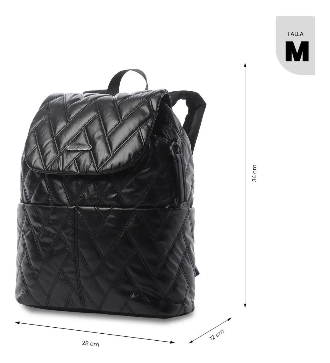 Mochila Universitario Savanha Porta Pc 13  Negro Mujer-2