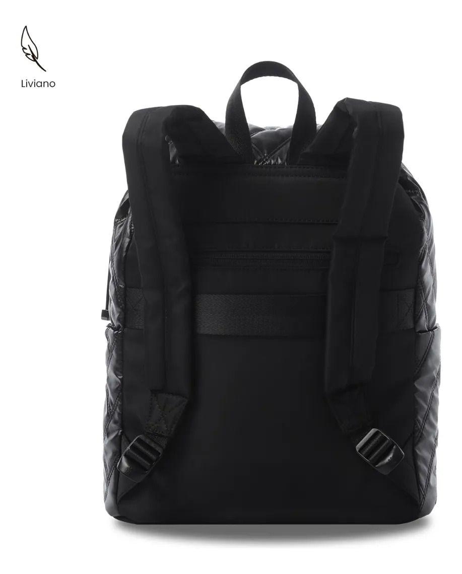 Mochila Universitario Savanha Porta Pc 13  Negro Mujer-3