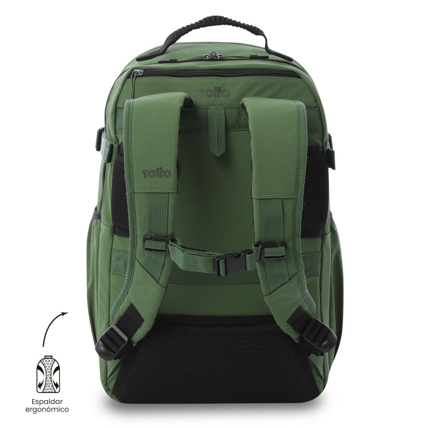 Mochila Universitaria Notebook 15.4" Spa Verde Hombre Totto-3