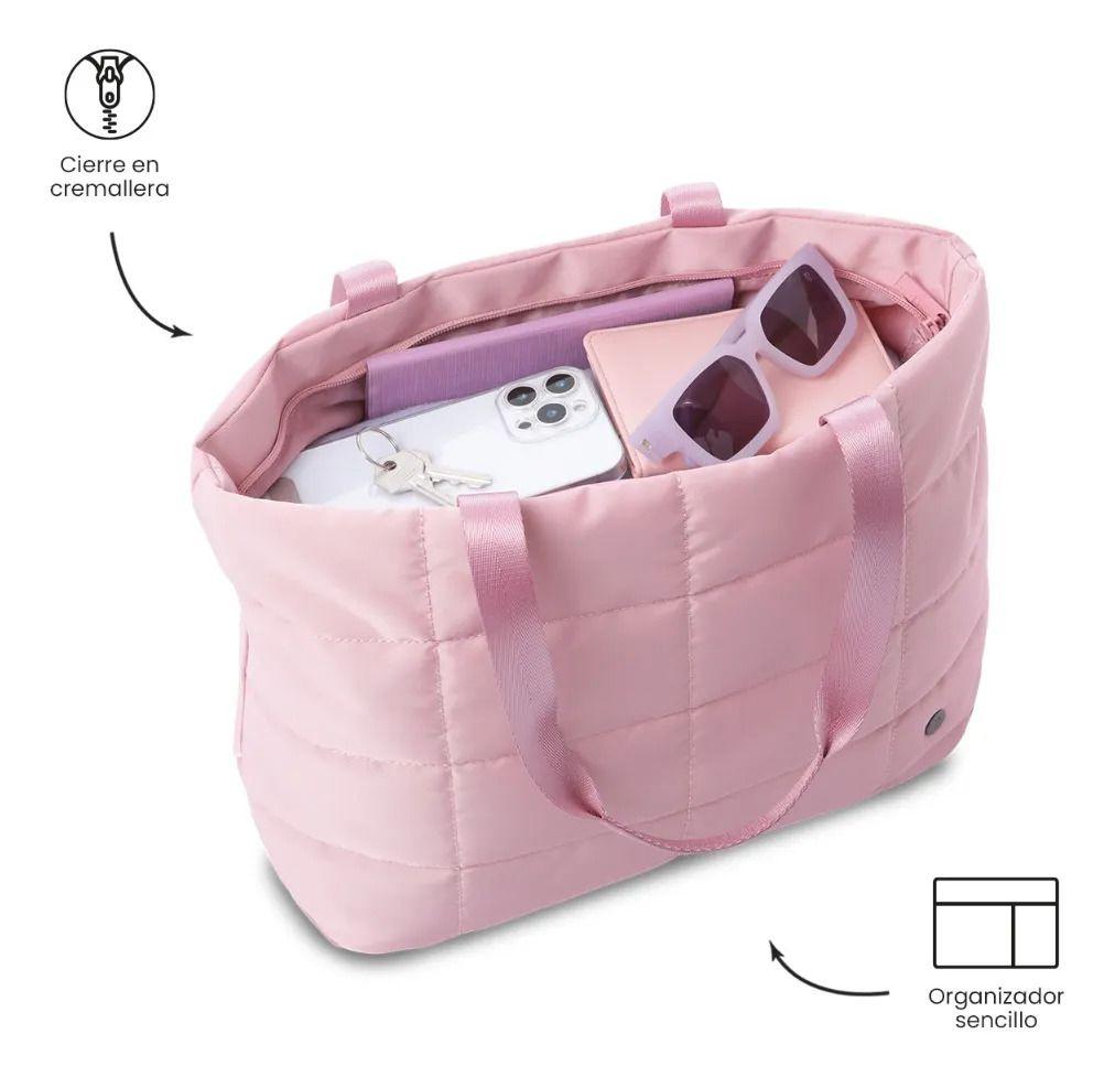 Tote Bag Para Mujer Freya Mediano Rosado-4