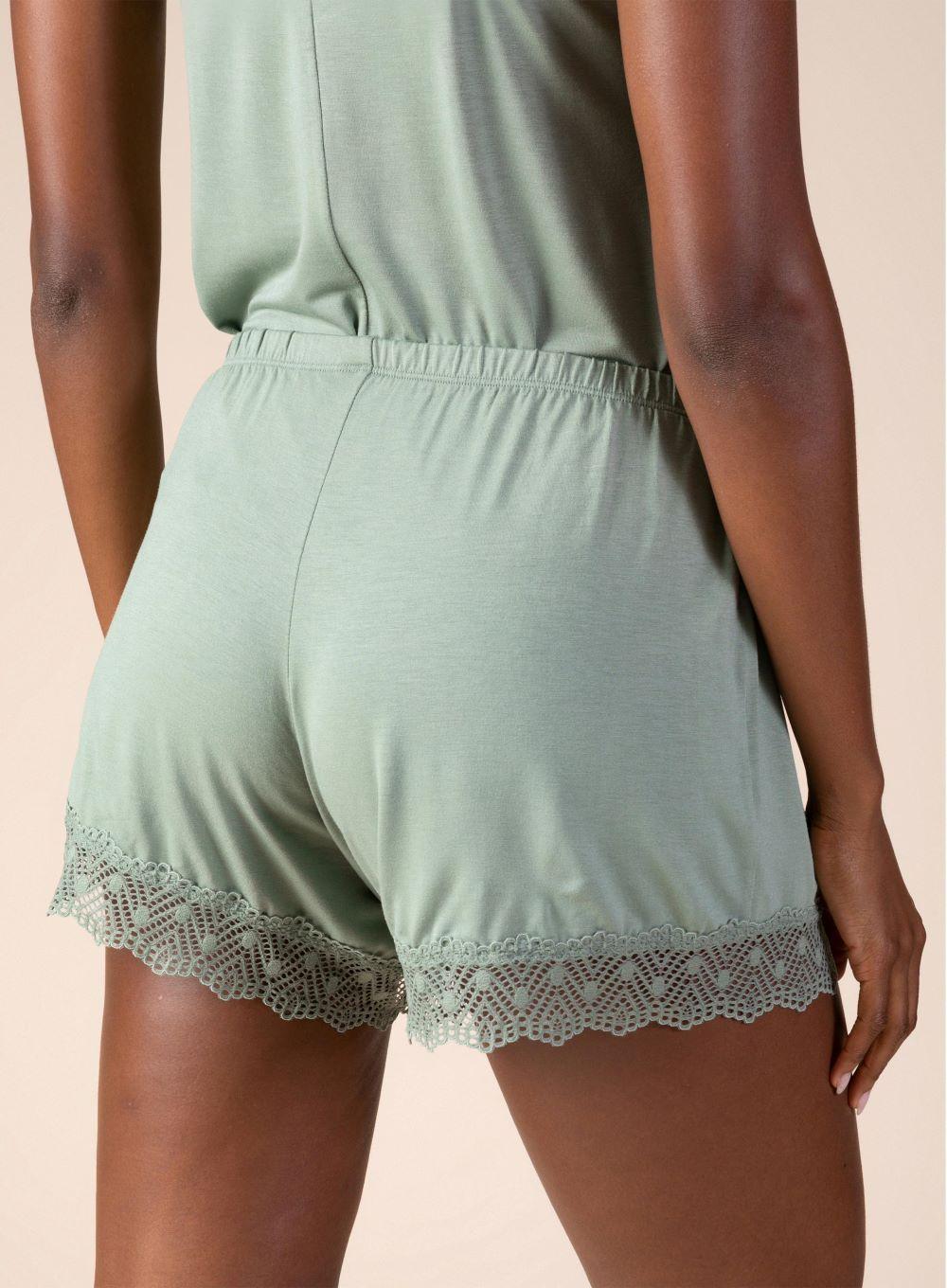 Shorts de Pijama 20312 Verde Pastel - L-4
