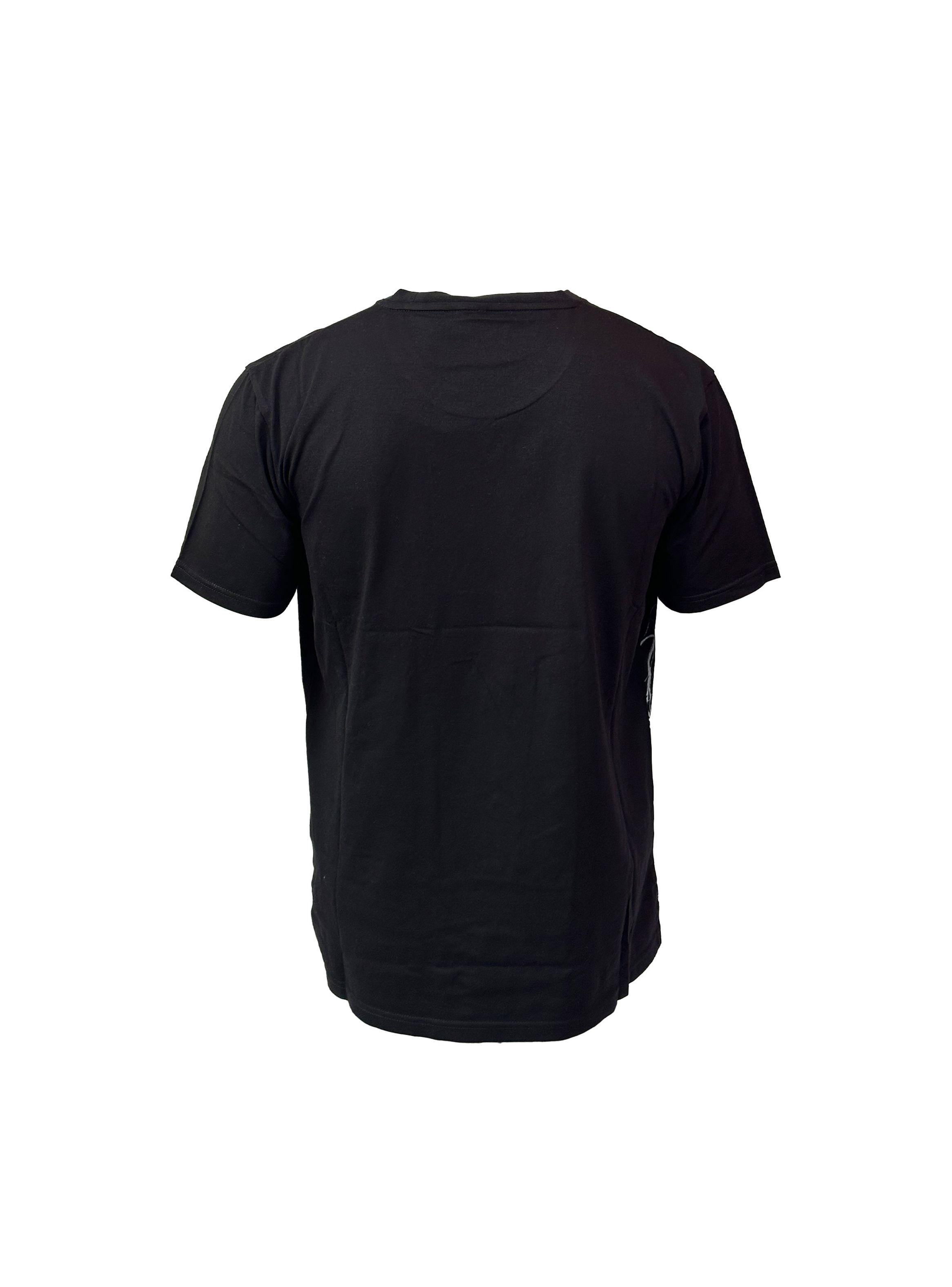 Polera De Hombre Manga Corta Hombre Shadow Negro-2