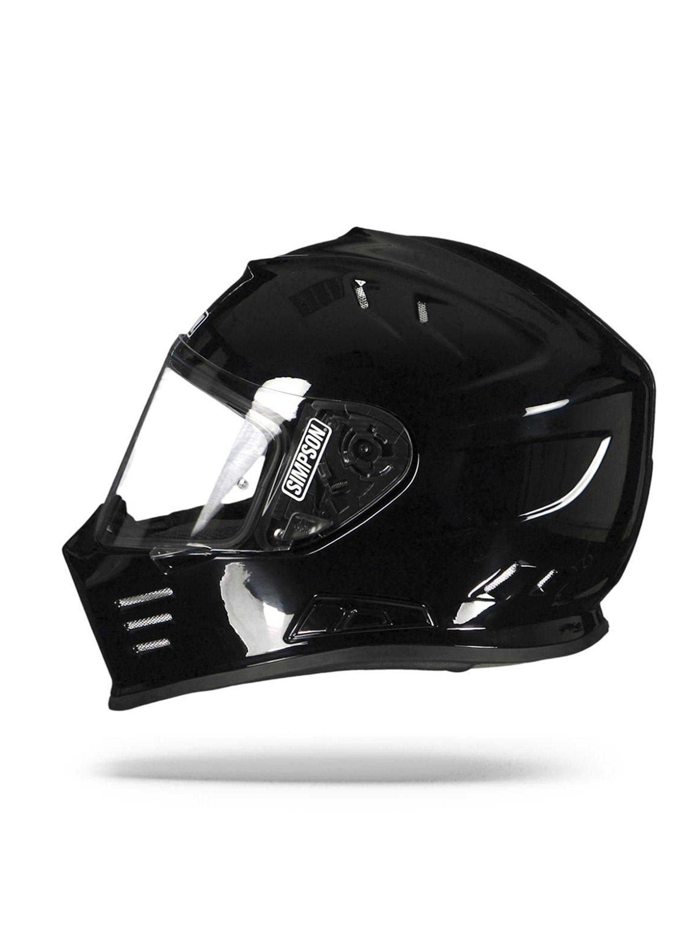 Casco De Moto Simpson Venom P2 Negro Brillante-1