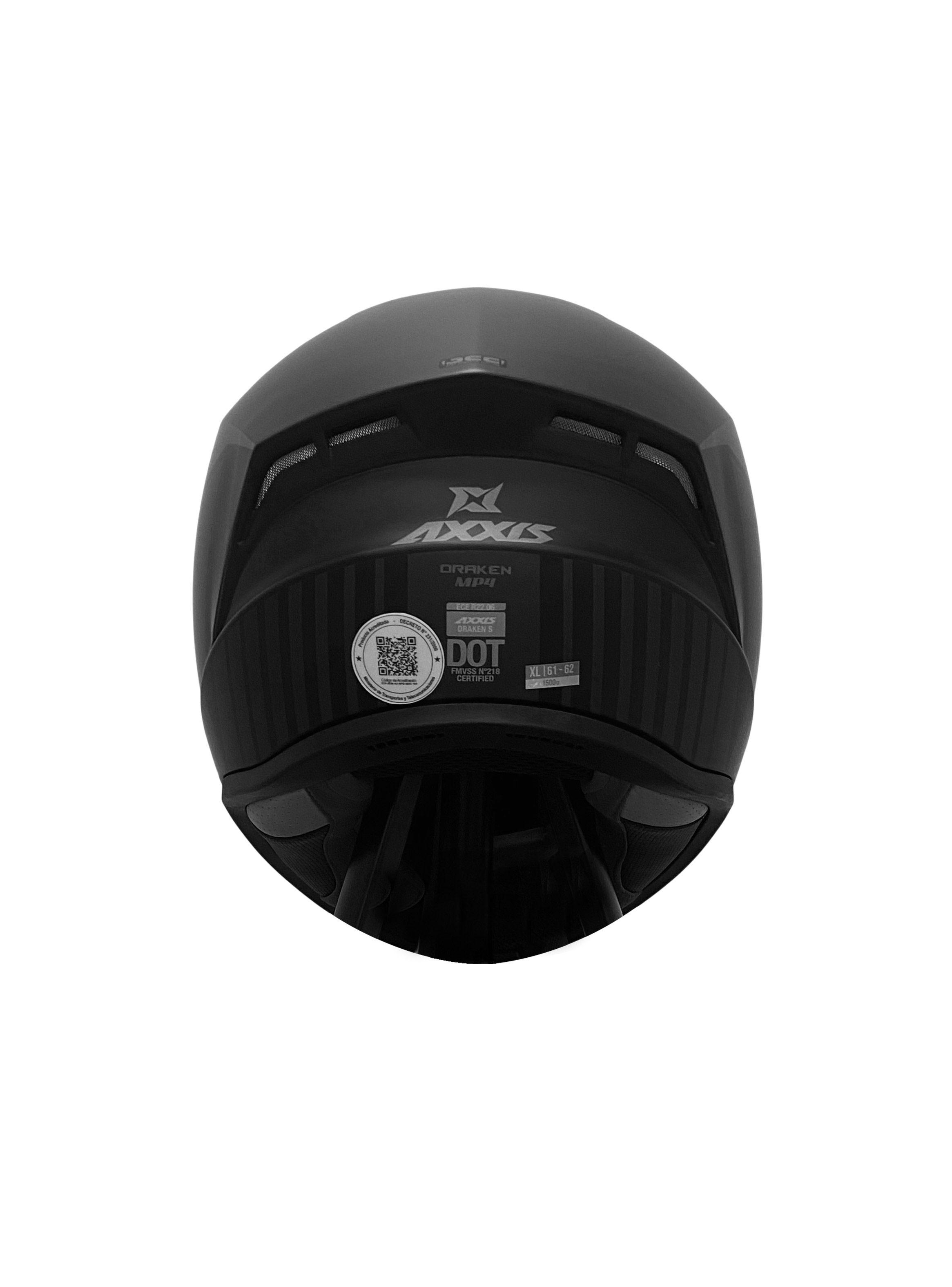 Casco Integral Axxis Draken MP4 Negro Mate-6