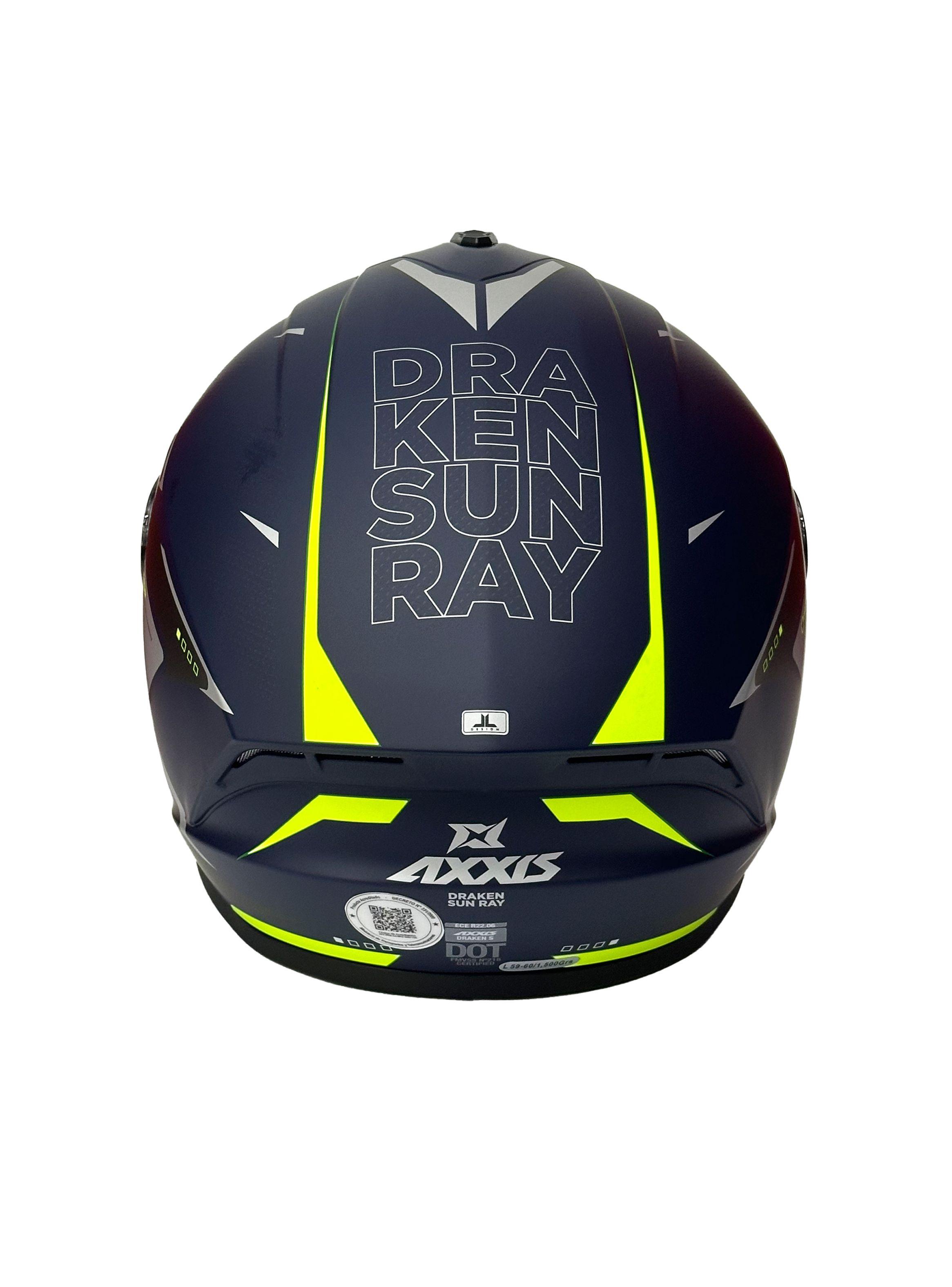 Casco Axxis Draken S Sunray C2 Flúor mate-3