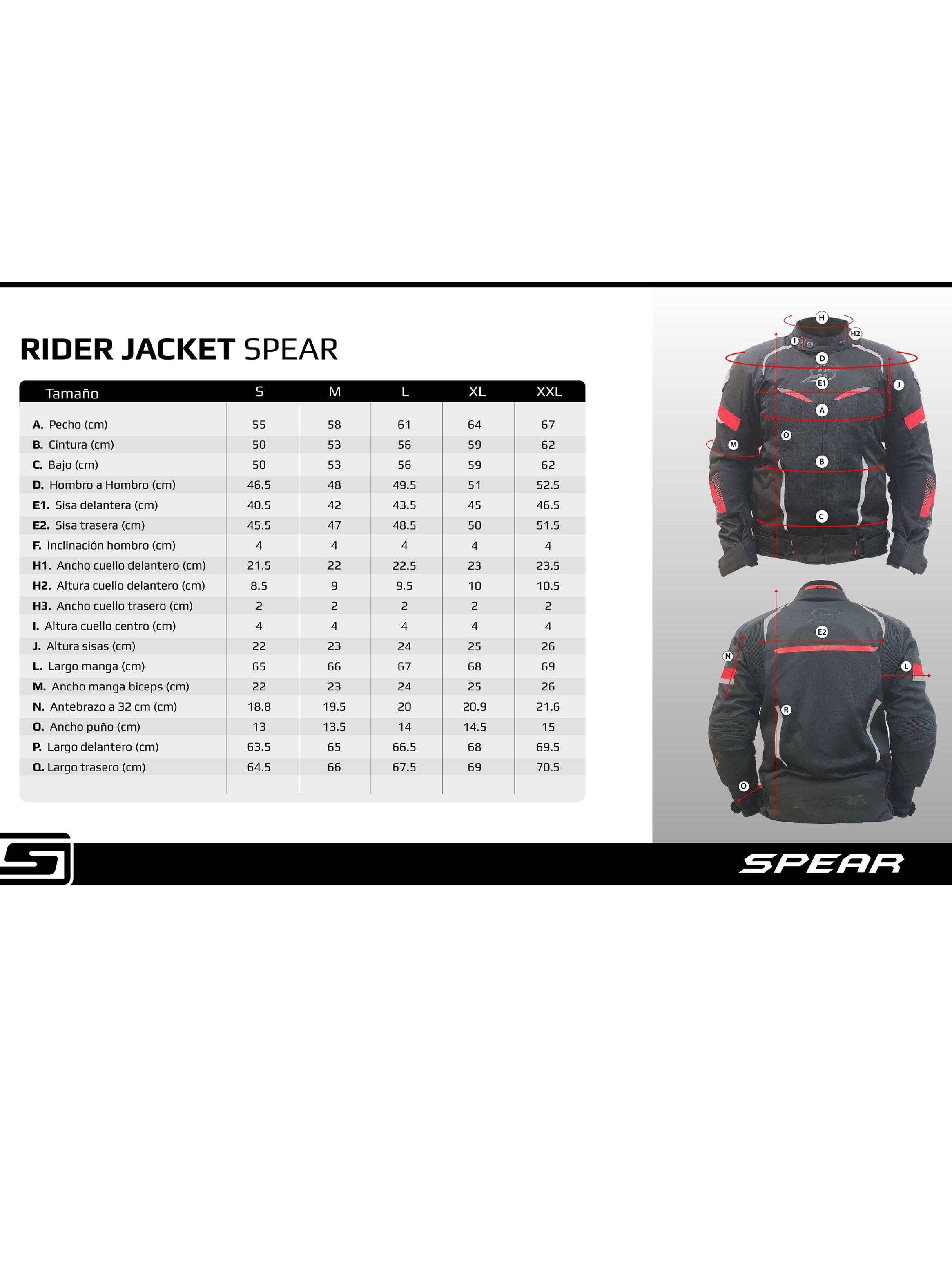 Chaqueta De Moto Spear Mif Rider Rojo-5