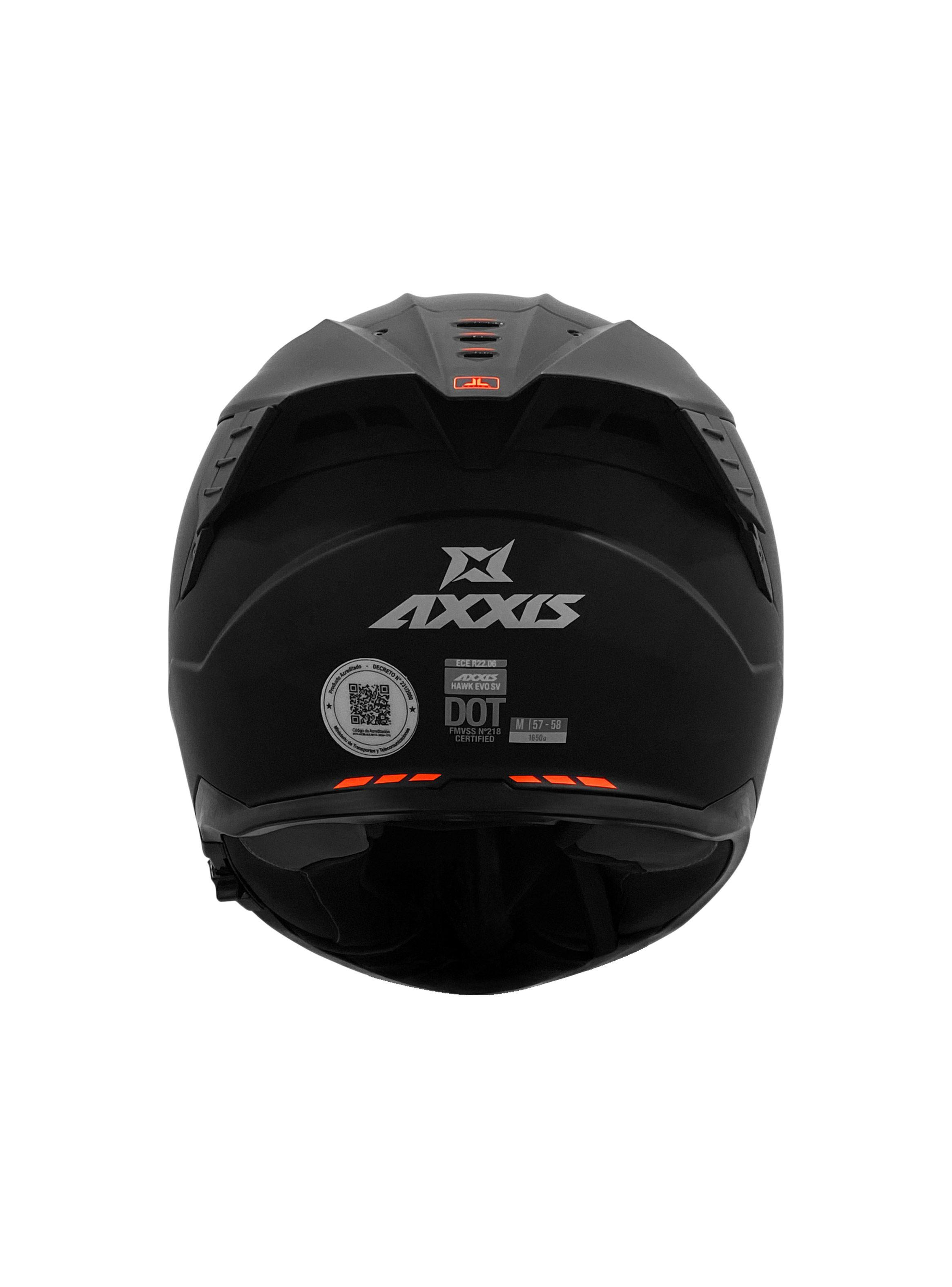 Casco Integral Hawk SV Evo Solid A1 Negro Mate-6
