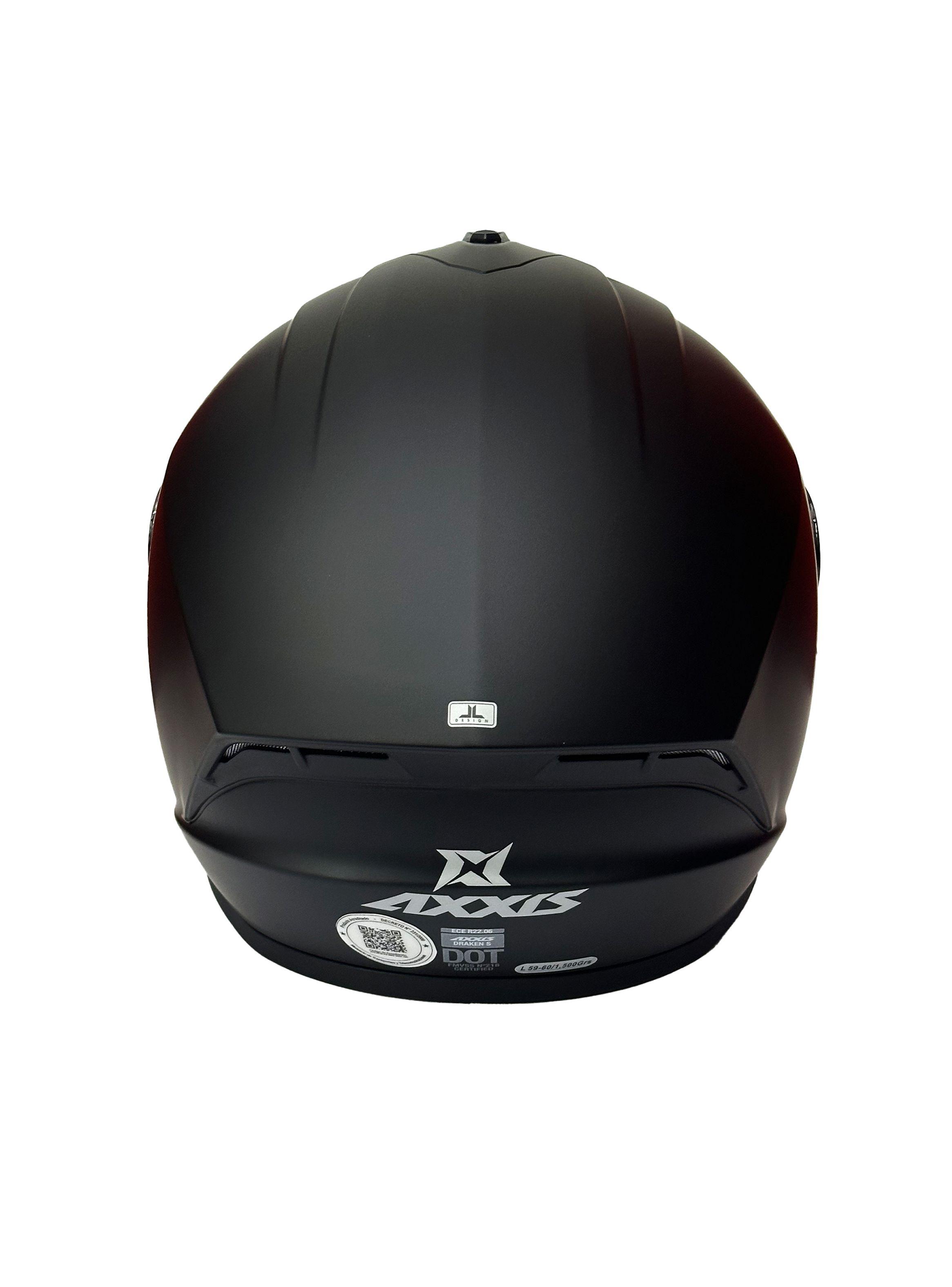 Casco Axxis Draken S Solid Negro Mate-3
