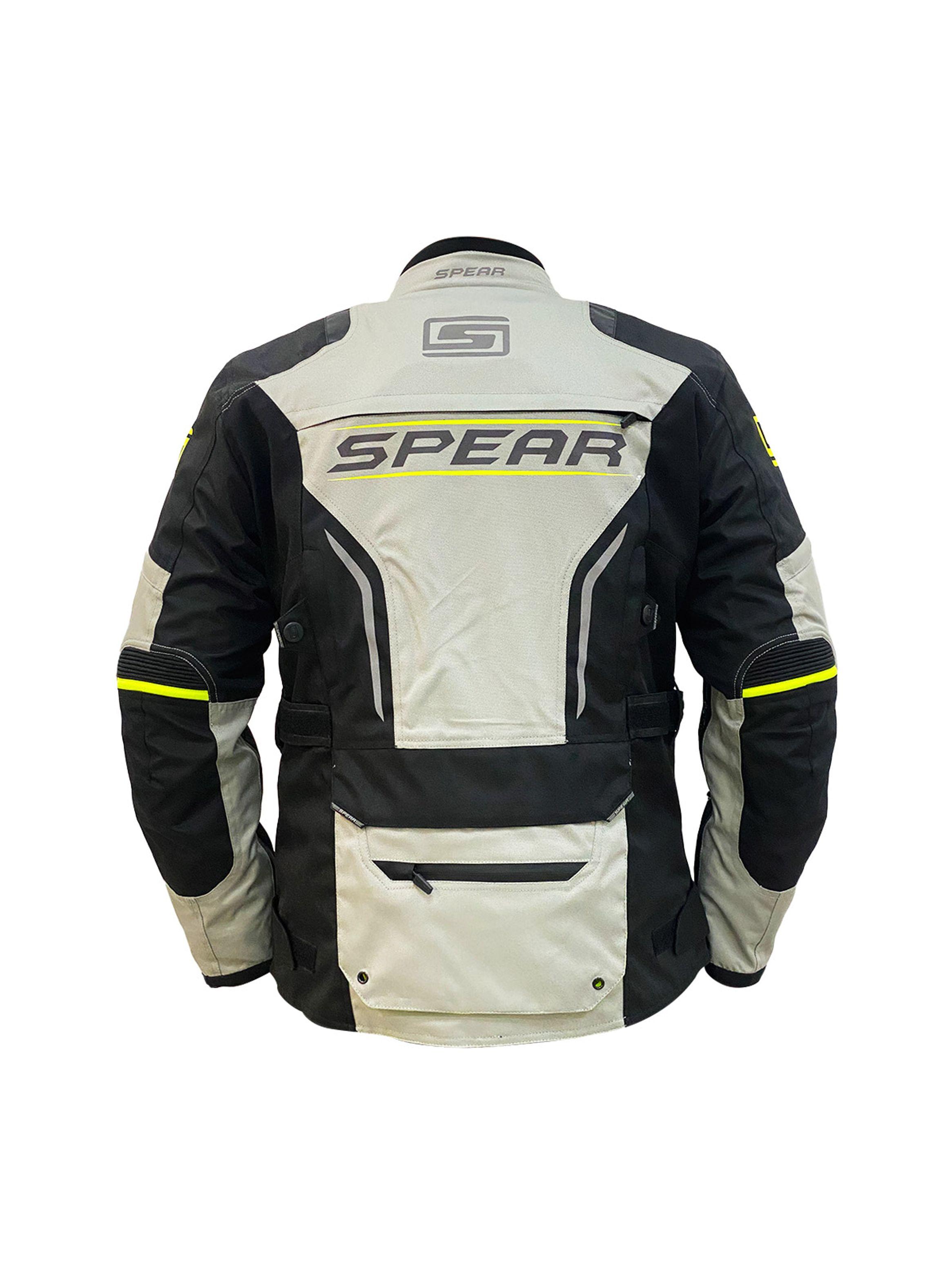 Chaqueta De Moto Spear Tornado Gris-Negro-2