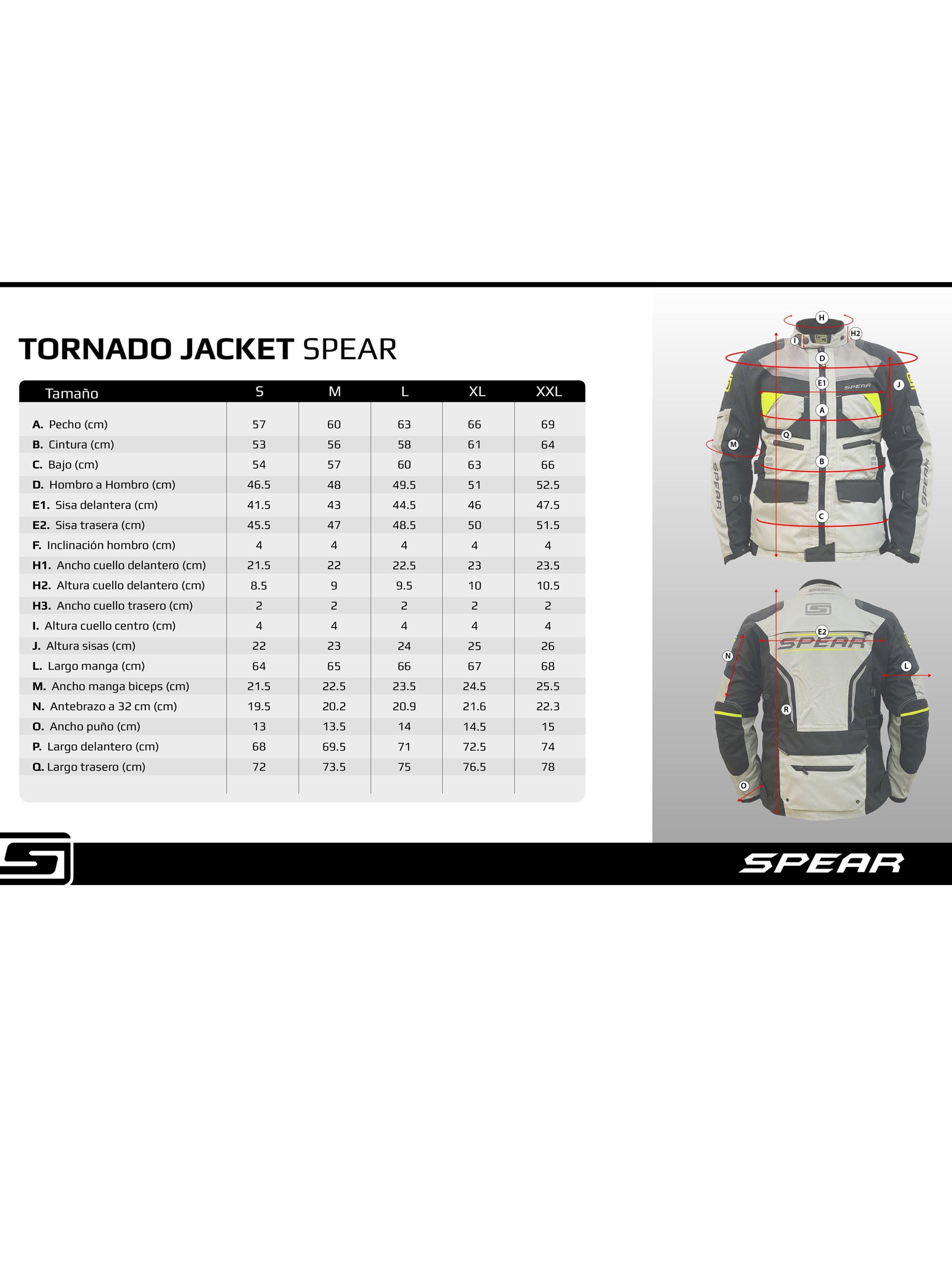 Chaqueta De Moto Spear Tornado Gris-Negro-5