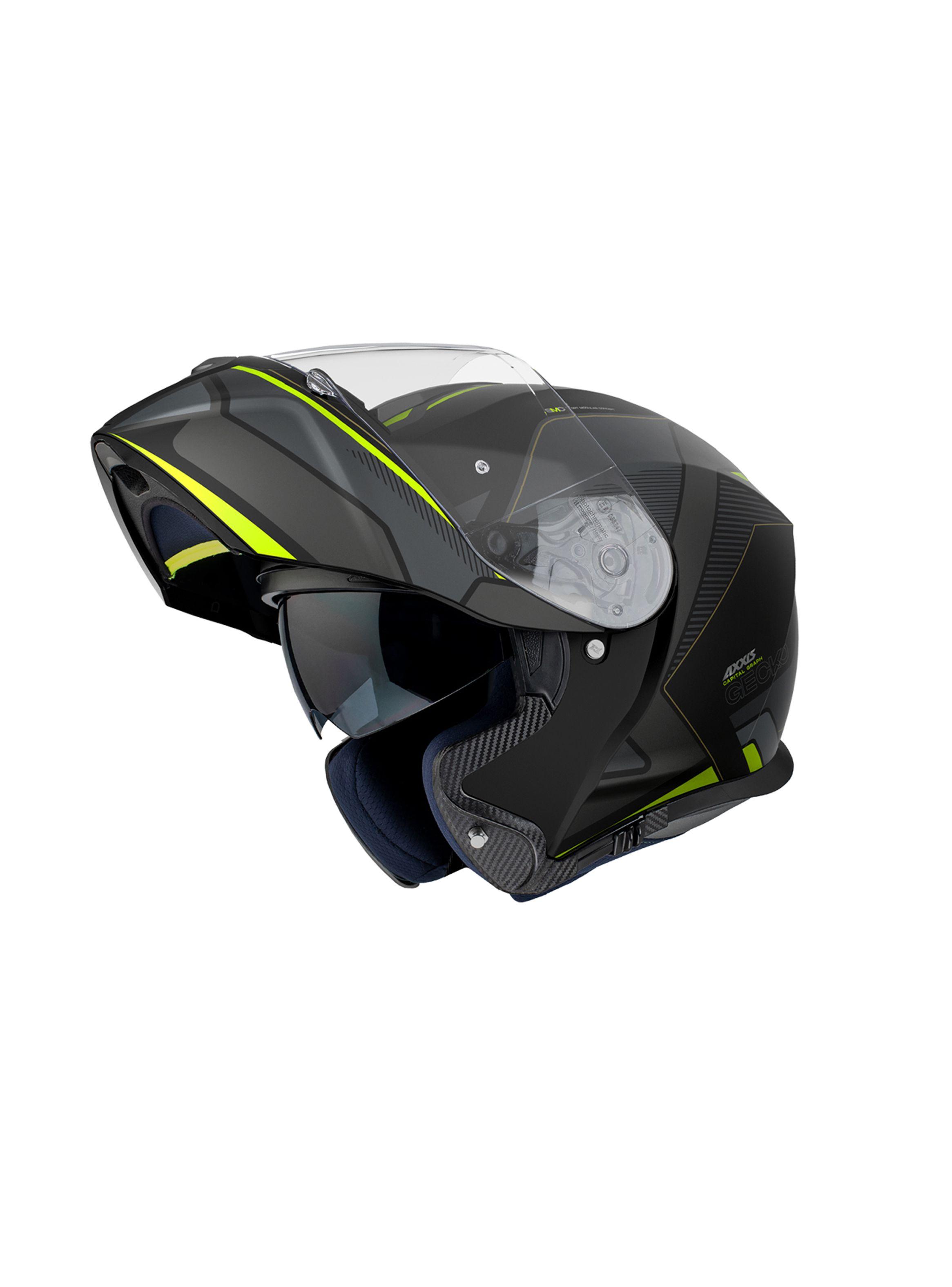 Casco axxis  gecko sv capital  amarillo fluor mate-2