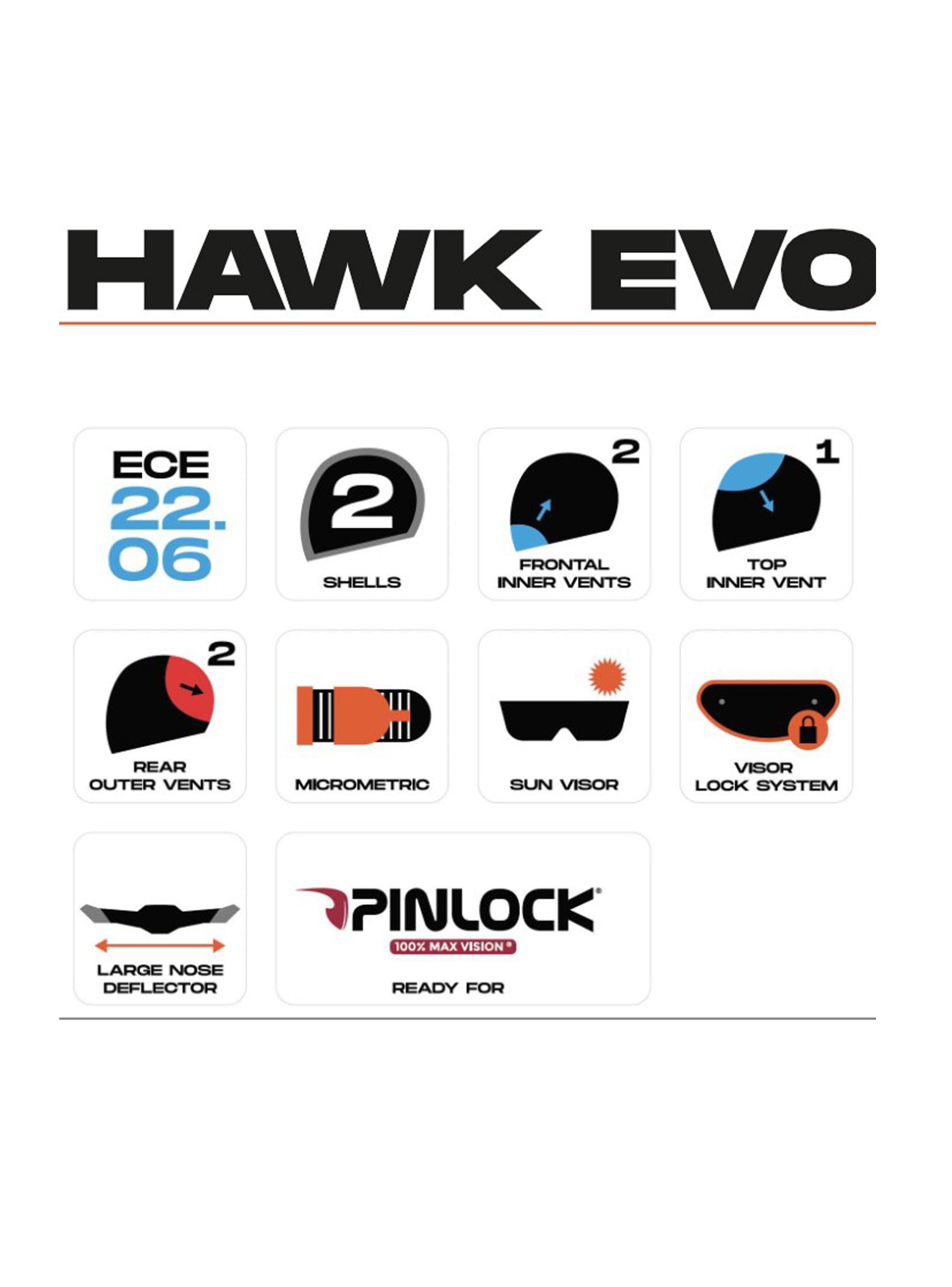 Casco axxis  hawk sv evo cubik  naranja fluor mate-3