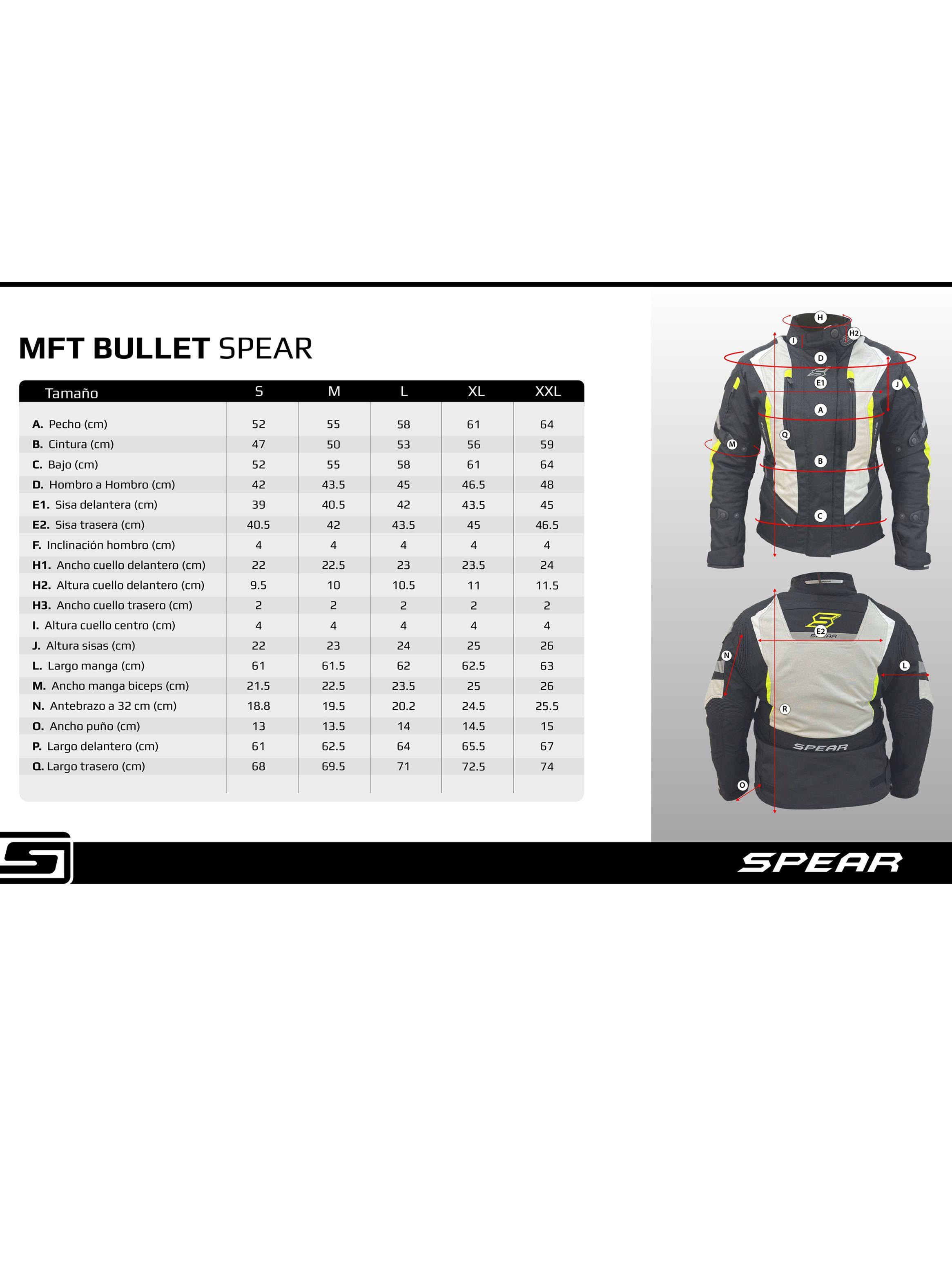 Chaqueta De Moto Spear Mft Bullet Perla-5