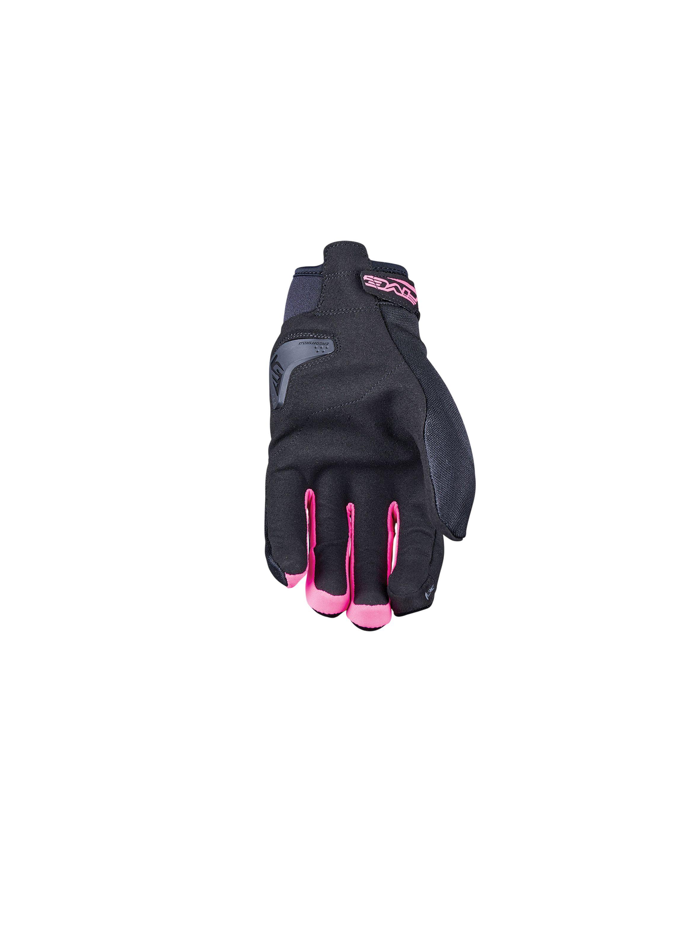 Guante Moto Five Globe Evo Woman Negro Rosado-2