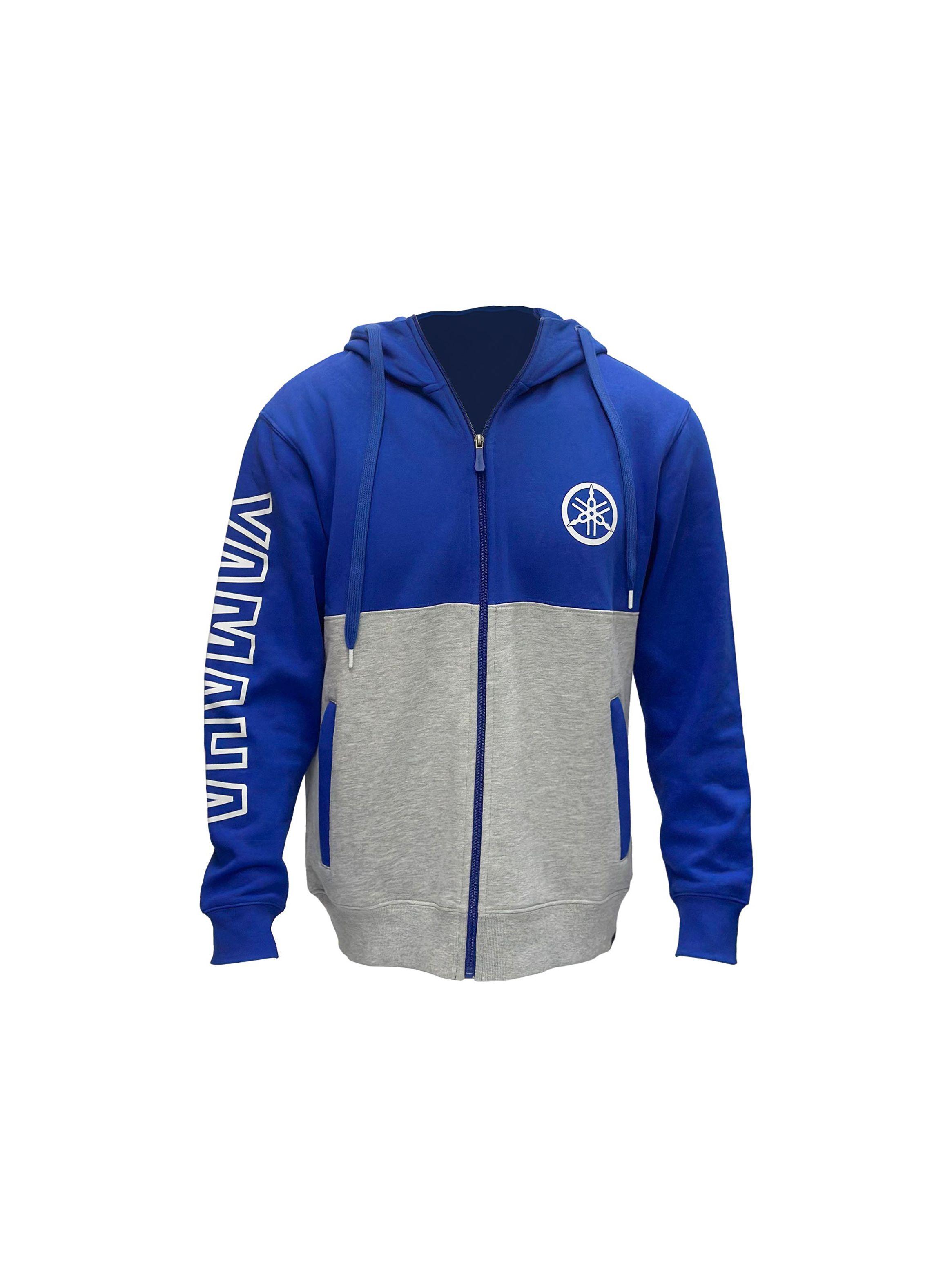 Polerón De Hombre Manga Larga Hood Azul Gris-3