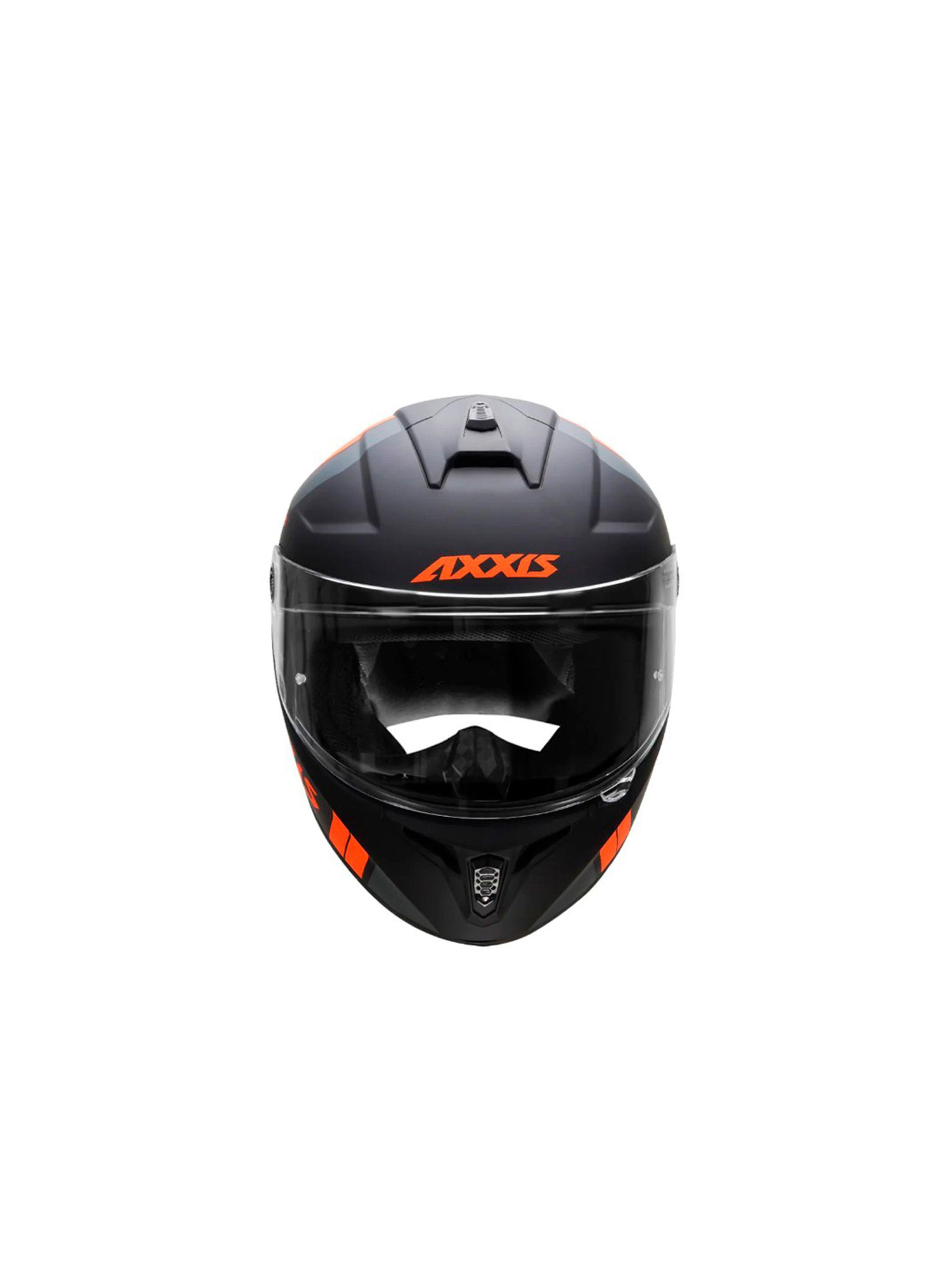 Kit Casco axxis draken s slide naranja + Visor ahumado-0