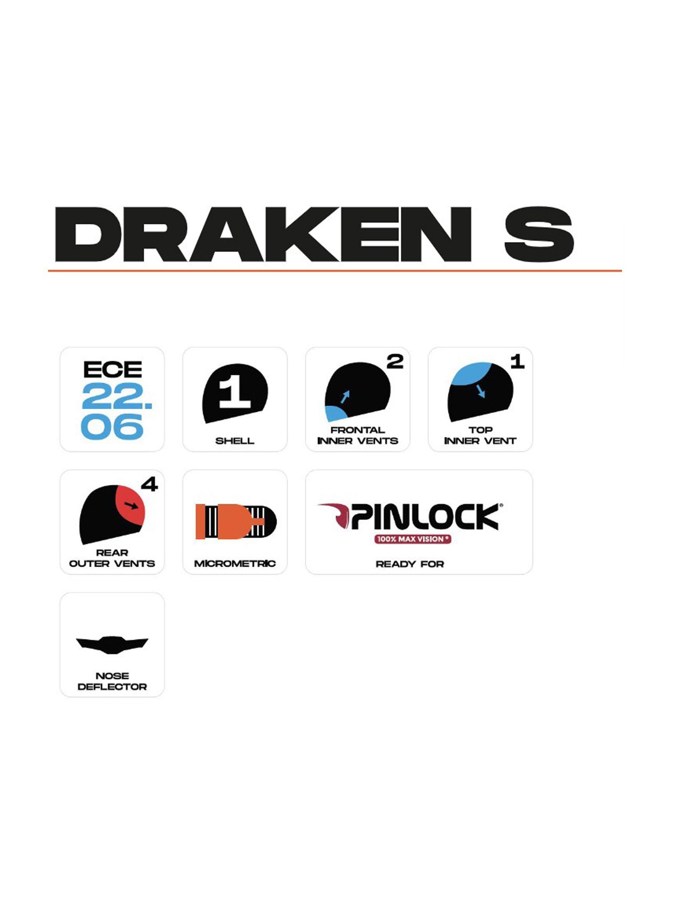 Kit Casco axxis draken s slide naranja + Visor ahumado-5