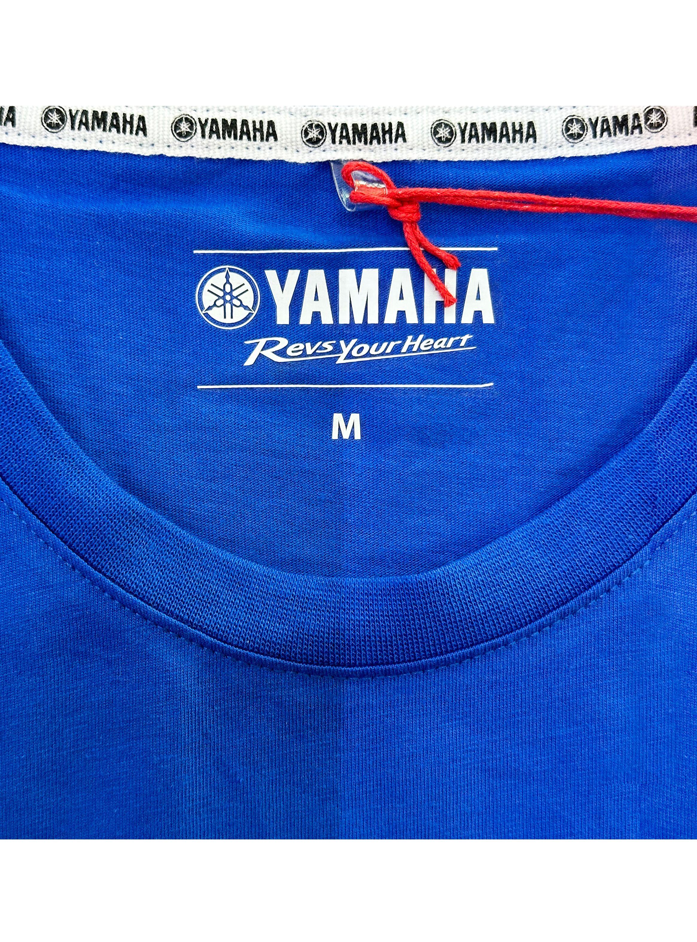 Polera De Hombre Manga Corta Yamaha Shadow Azul-2