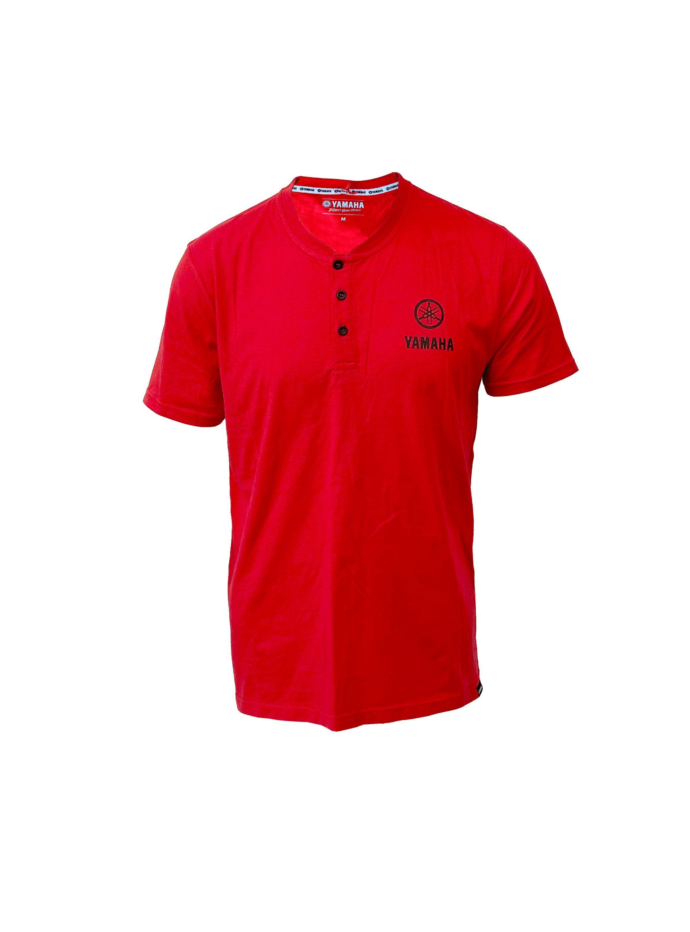 Polera De Hombre Manga Corta Yamaha Boton Rojo-0