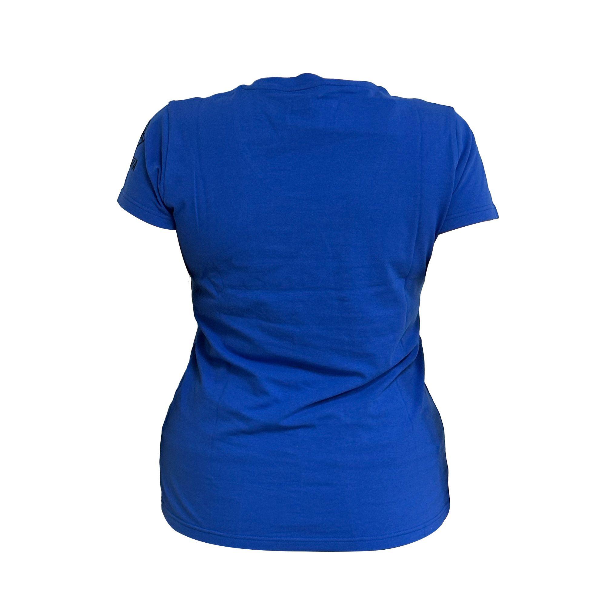 Polera De Mujer Manga Corta Yamaha Diapasón Azul-2