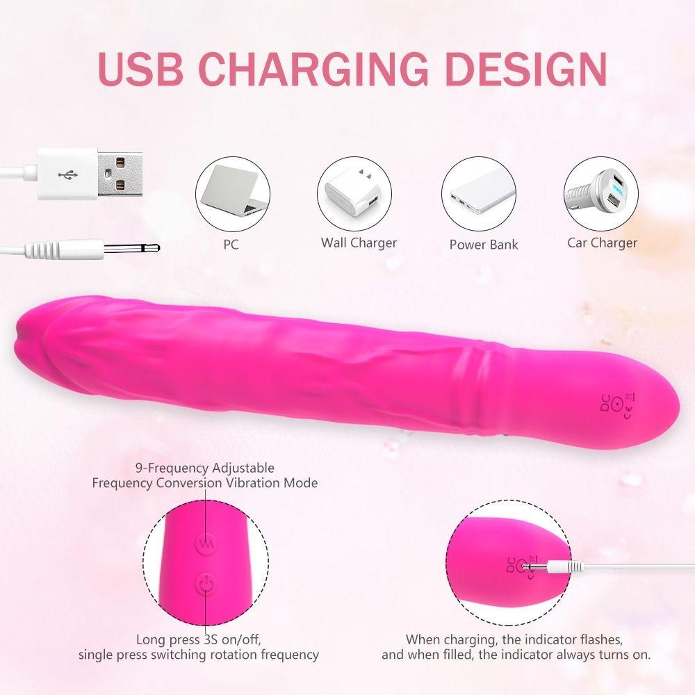 King-2 Dildo Vibrador Realista Con Rotación 360 Exclusivo-4
