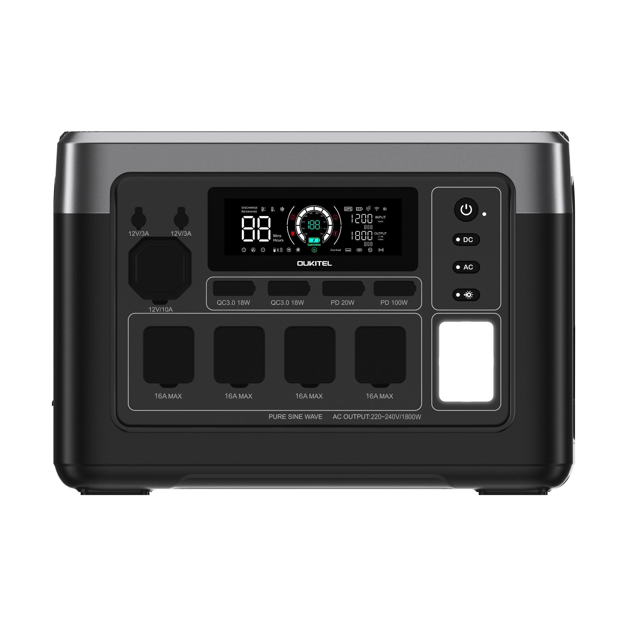 Estación de energía portátil Oukitel P1000 Plus 1800 W 1024 Wh-0