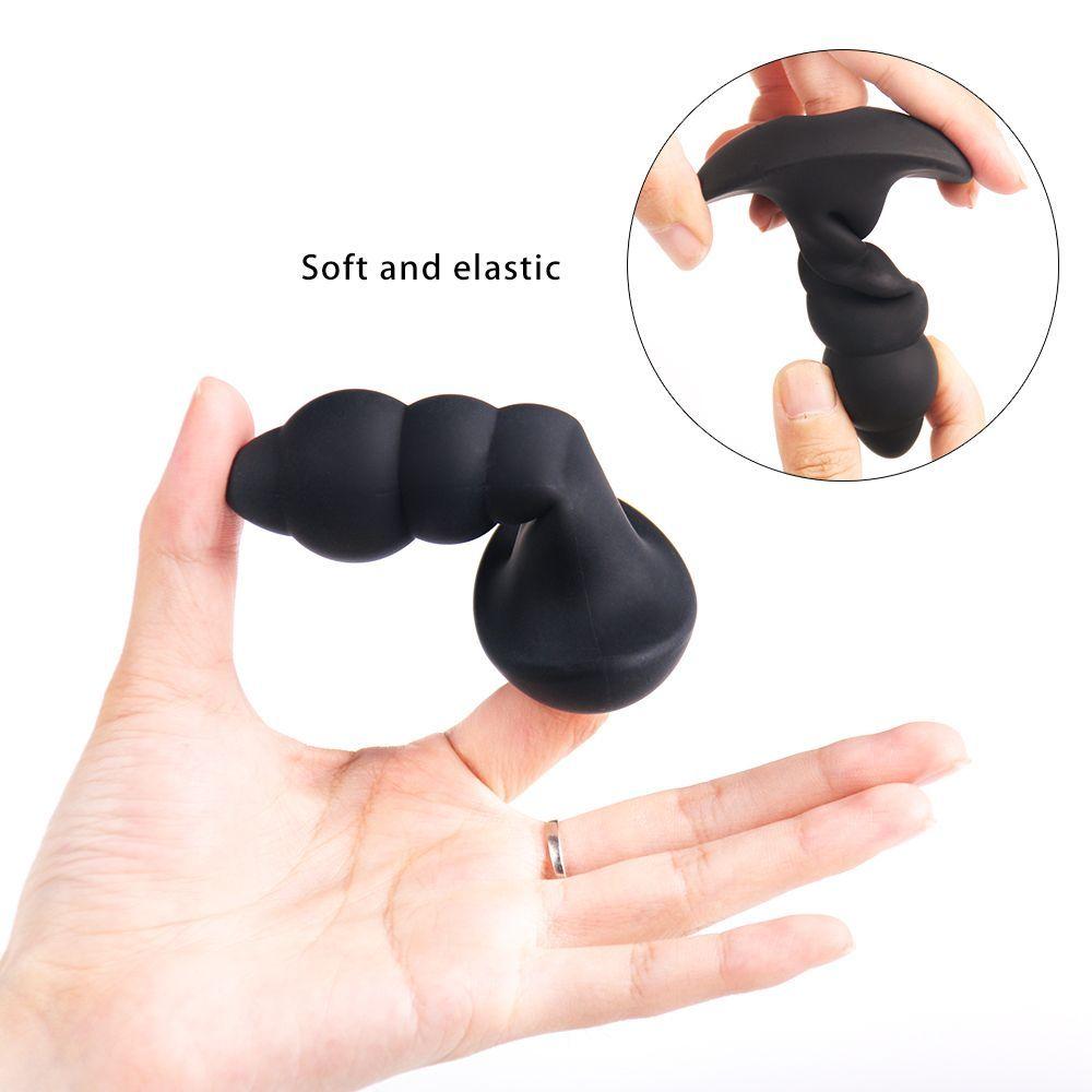 Plug Anal Vibrador Bubble Negro-3