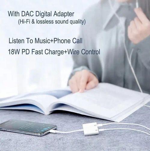Adaptador USB-C a doble USB-C audio y carga PD 18W blanco-2