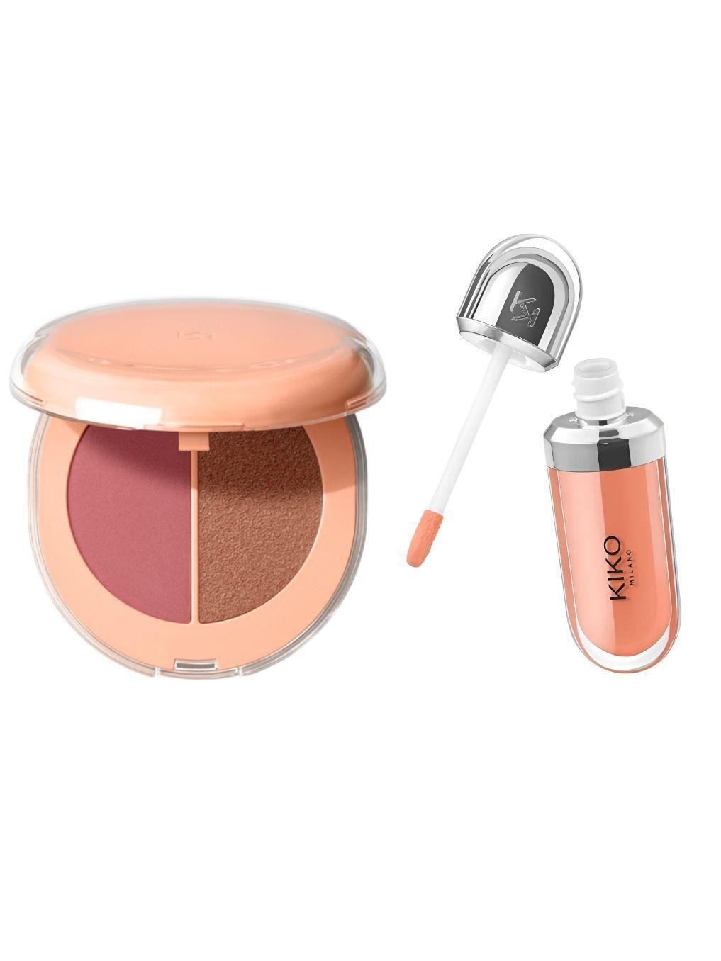 Set KIKO MILANO Maquillaje Dúo De Rubores lipgloss Regalo-3