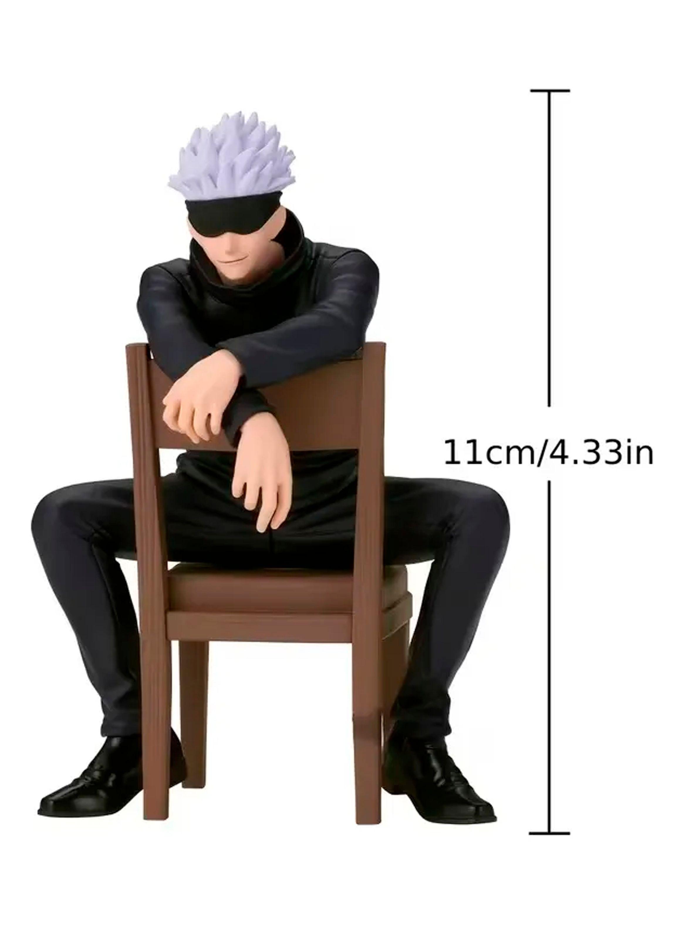 Figura Satoru Gojo Jujutsu Kaisen 11cm Sentado Premium Genérico-2
