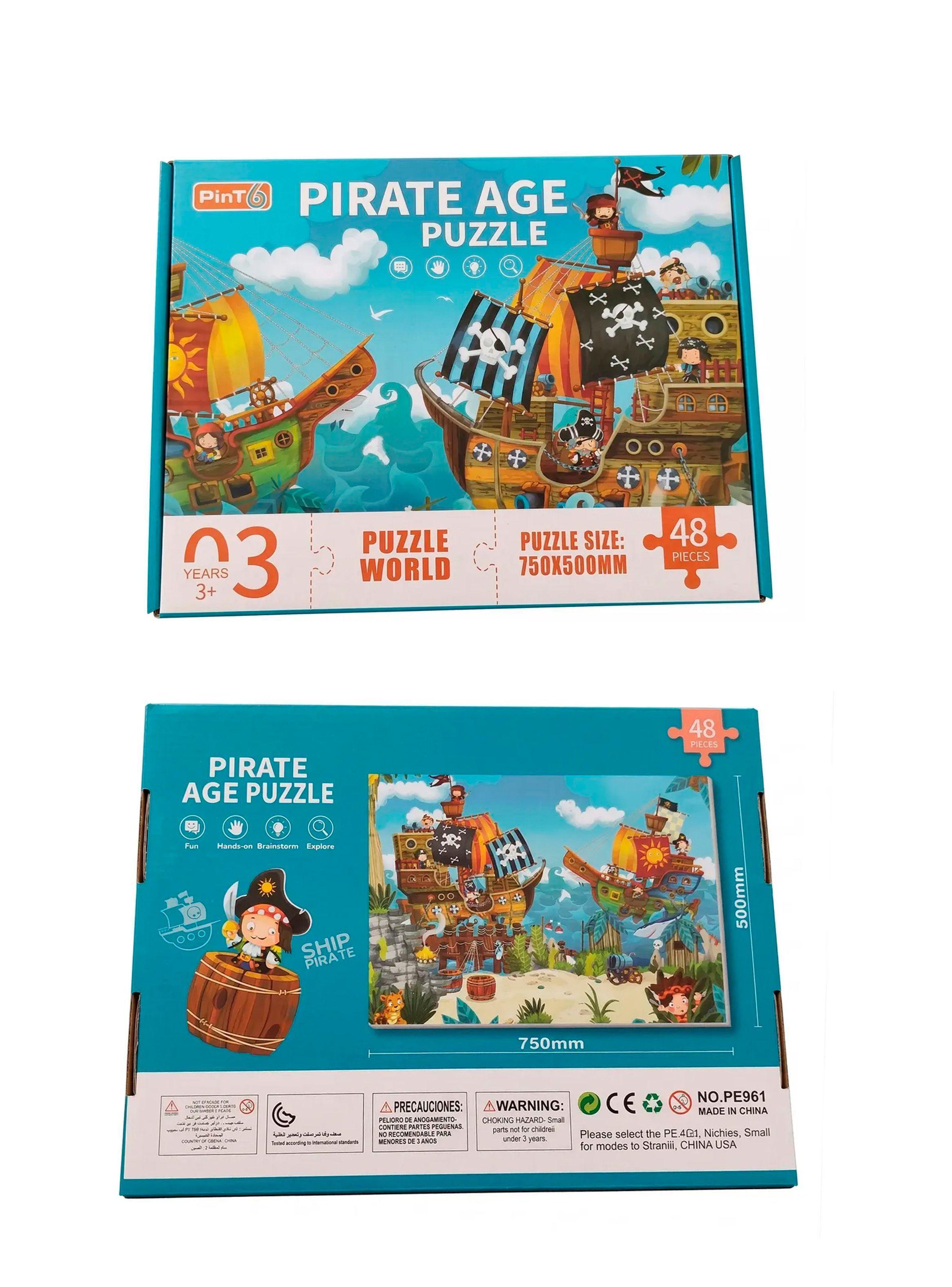 Puzzle Rompecabezas Piratas Gigante 48 Pcs niños 3+-2