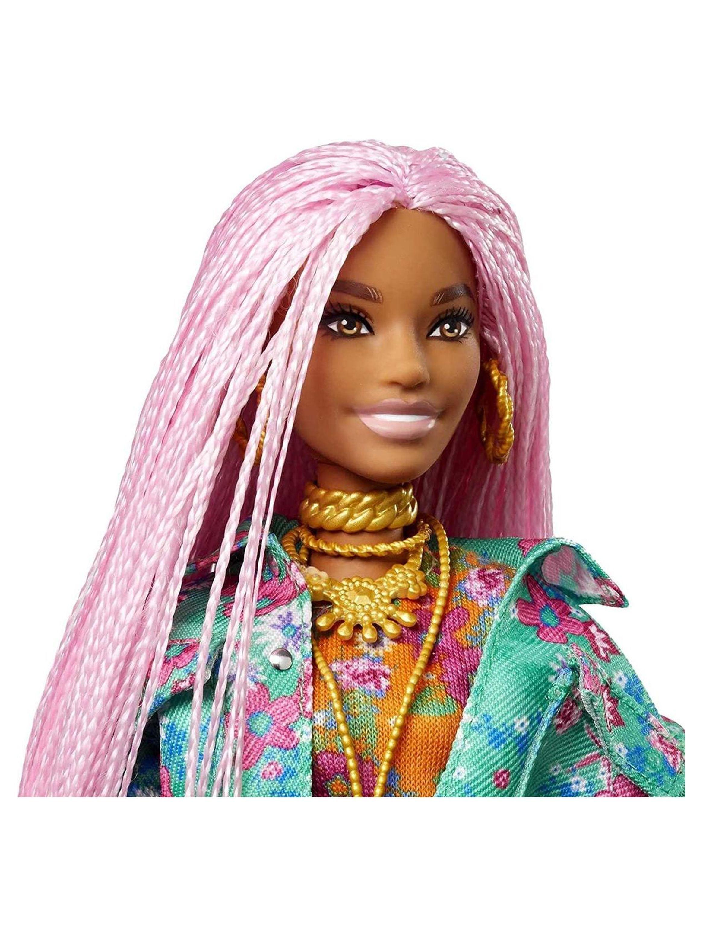 Muñeca Barbie Extra #10 Trenzas Rosas de Mattel-4