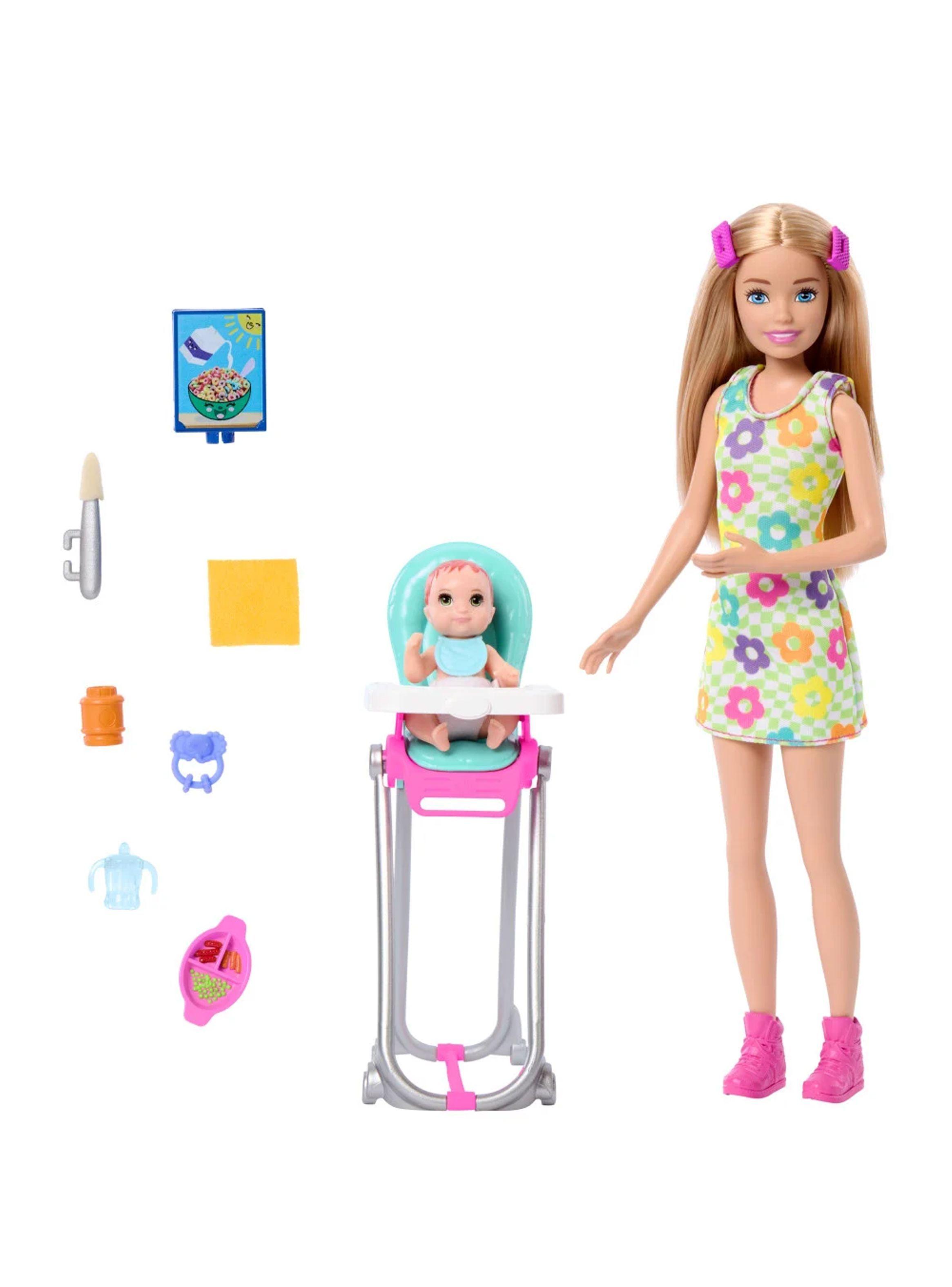 Muñeca Barbie Set de Juego Skipper Hora del Desayuno con Bebé de Mattel-1