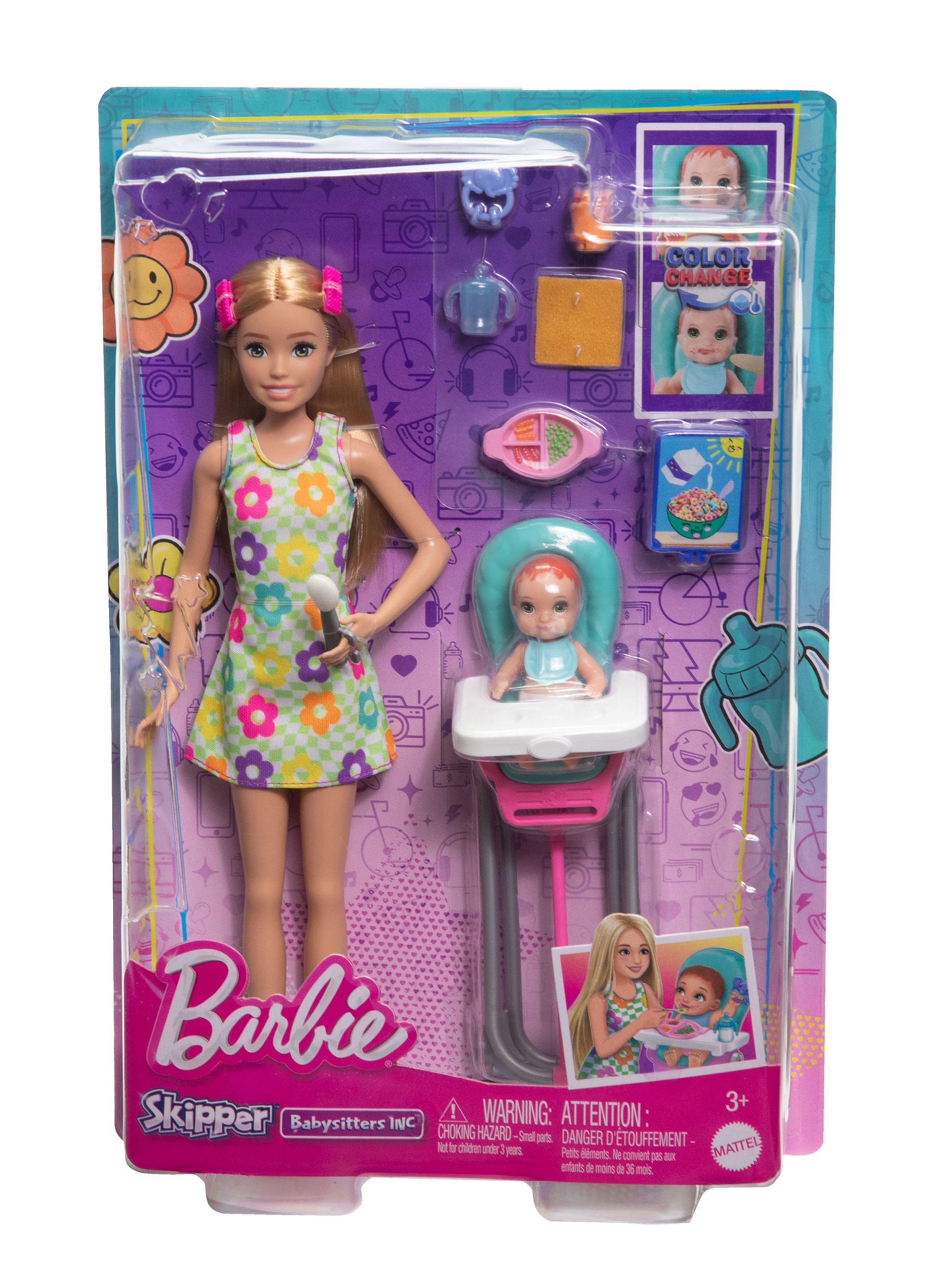 Muñeca Barbie Set de Juego Skipper Hora del Desayuno con Bebé de Mattel-4