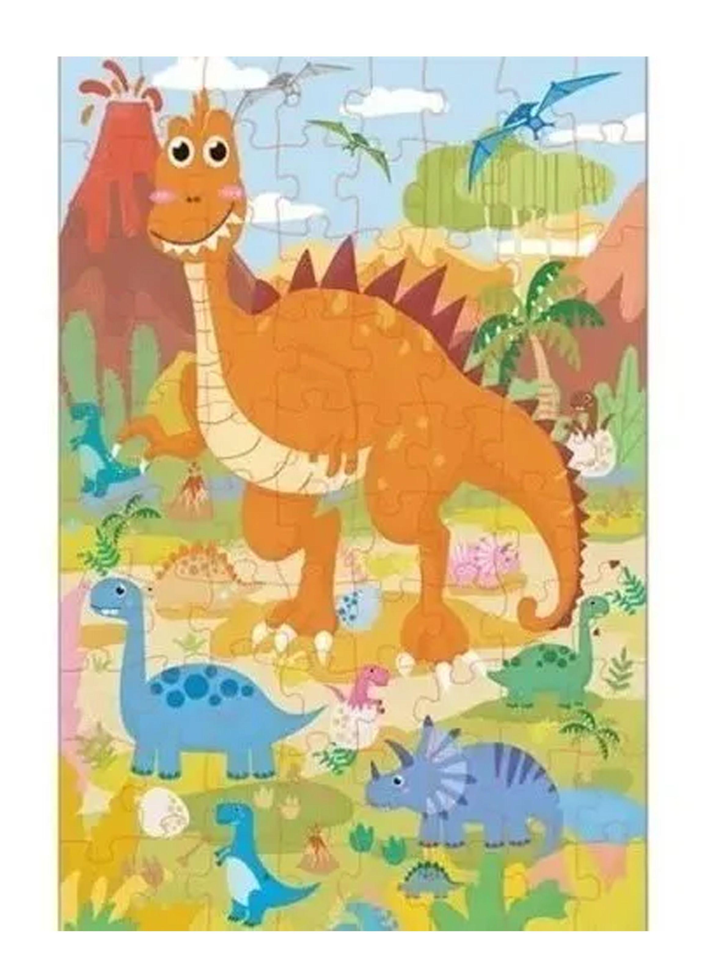 Puzzle de Piso Dinosaurios 80 Piezas | Rompecabezas Jumbo-2