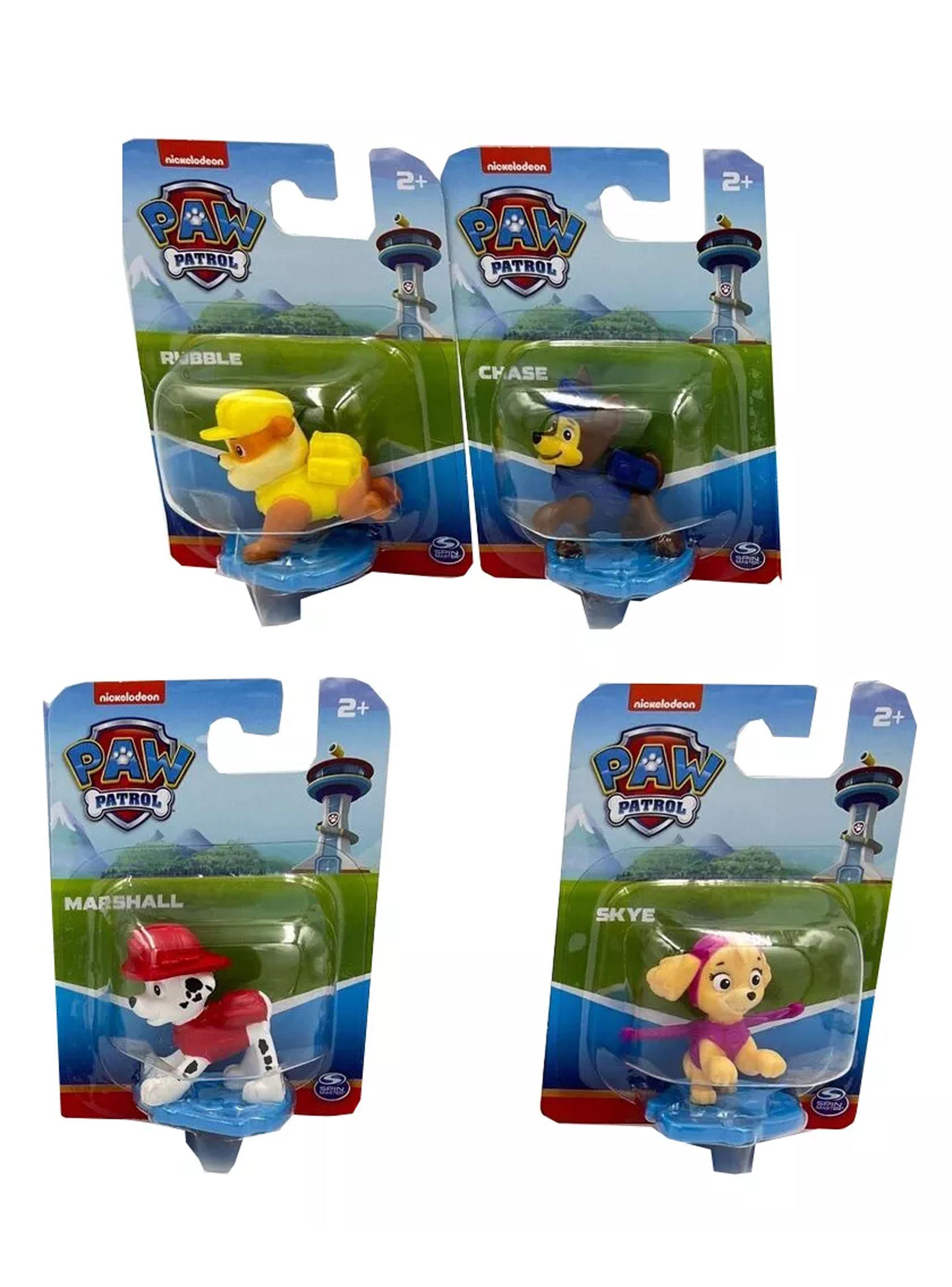 Spin Master Paw Patrol Set 4 Figuras Chase Marshal Skye y Rubble -2