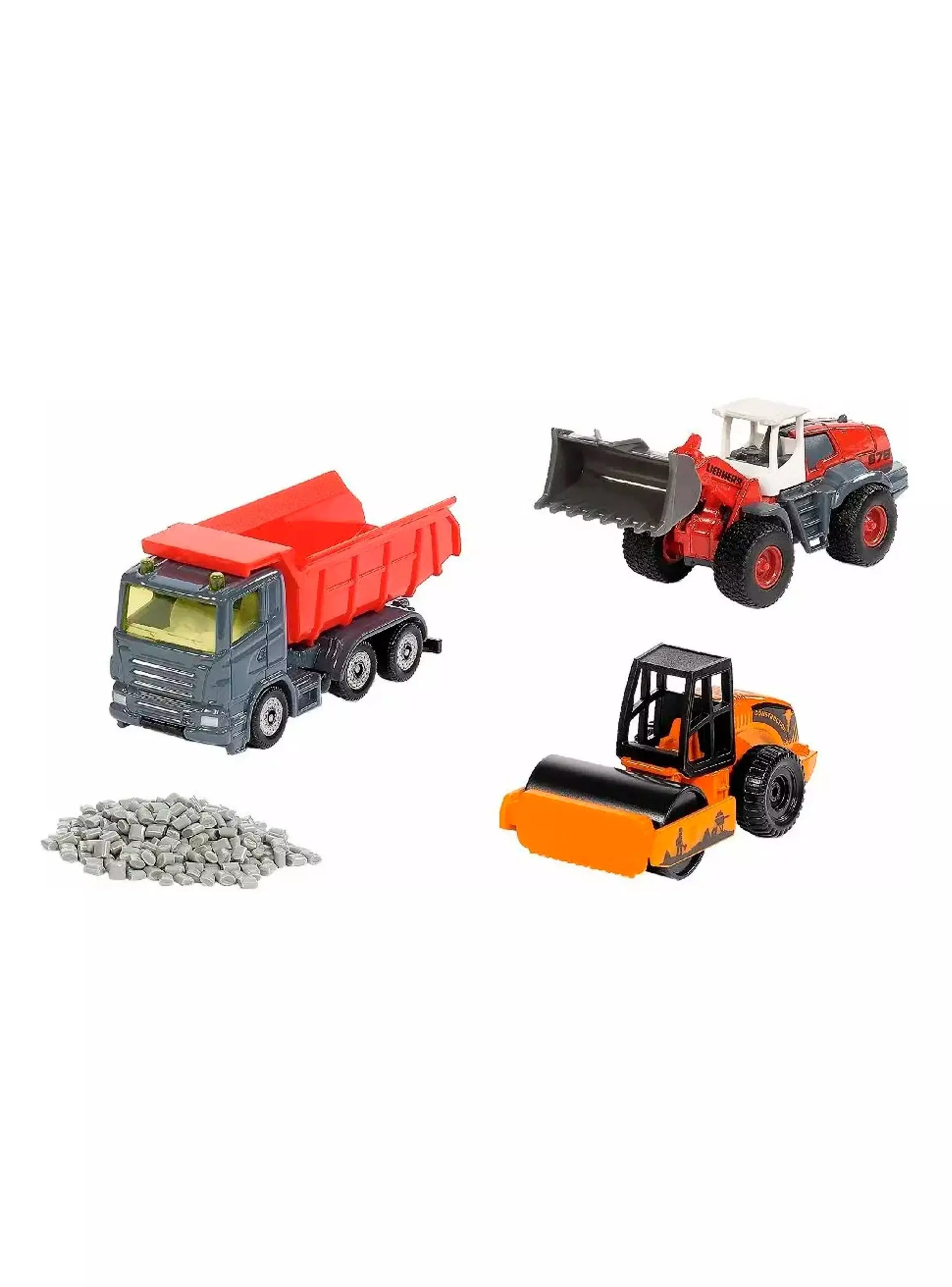 Set Camiones Construccion De Caminos Metal 1 87 Siku Original-2
