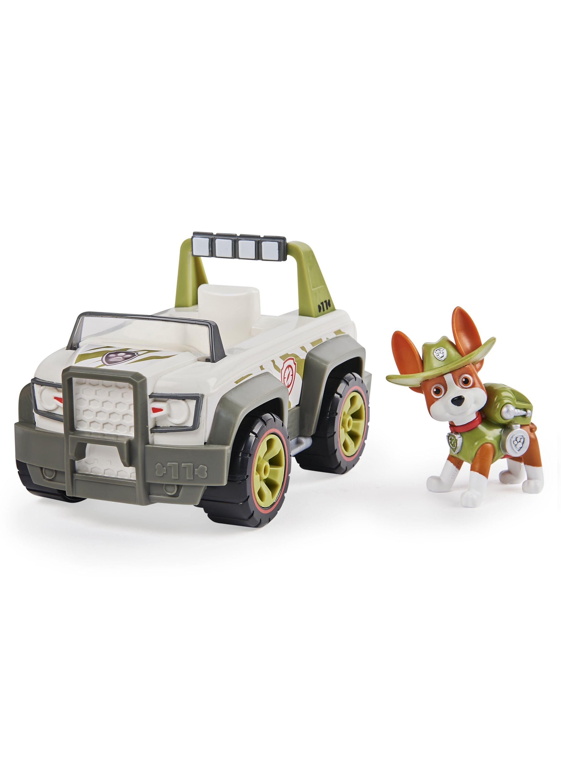 Figura con Vehículo Tracker Jungle Cruiser Paw Patrol Patrulla Canina de Spin Master-1