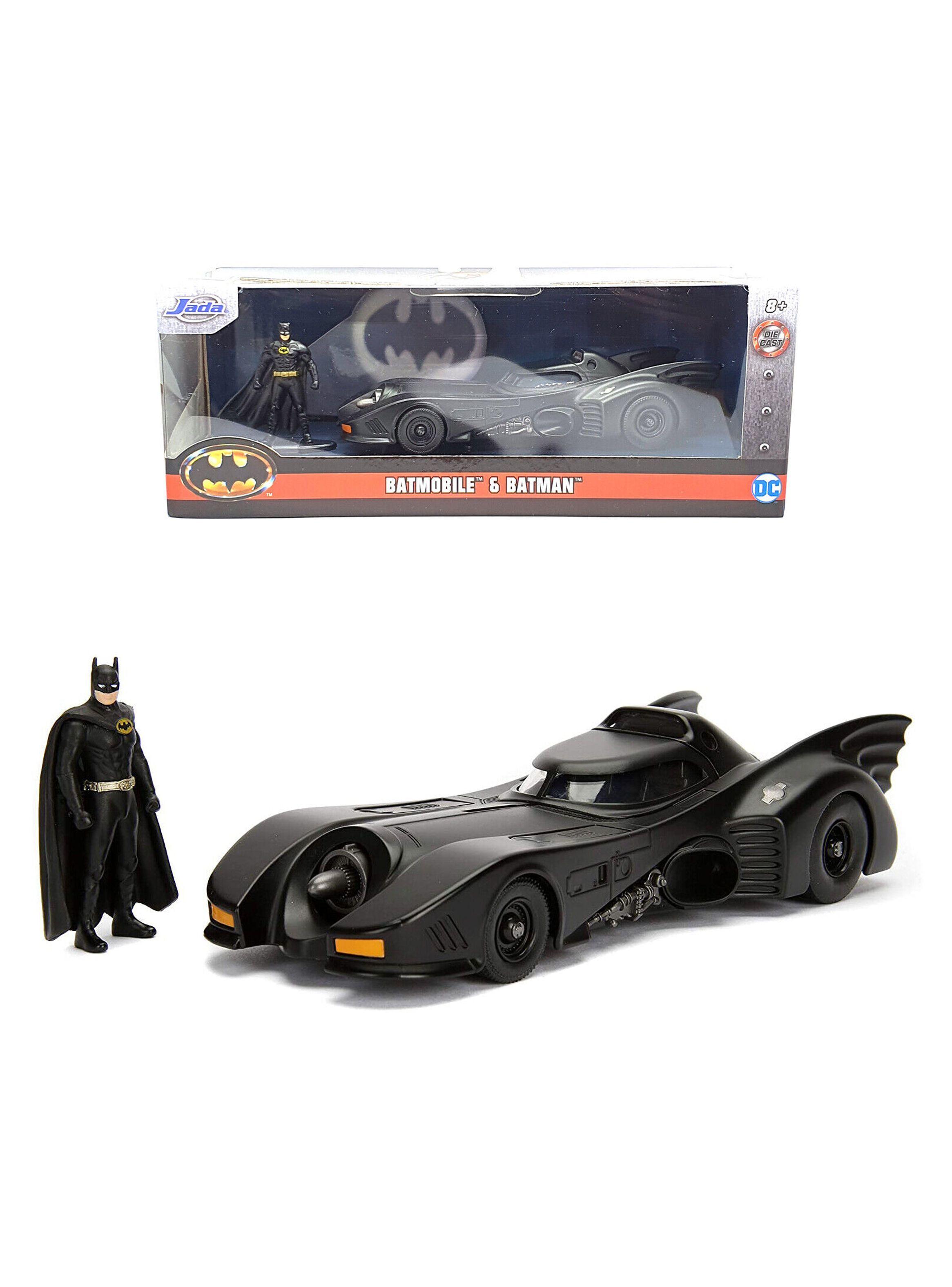 Vehículo Batimóvil Batman Tim Burton Con Figura Metálica Batman Escala 1:32 de Jada-0