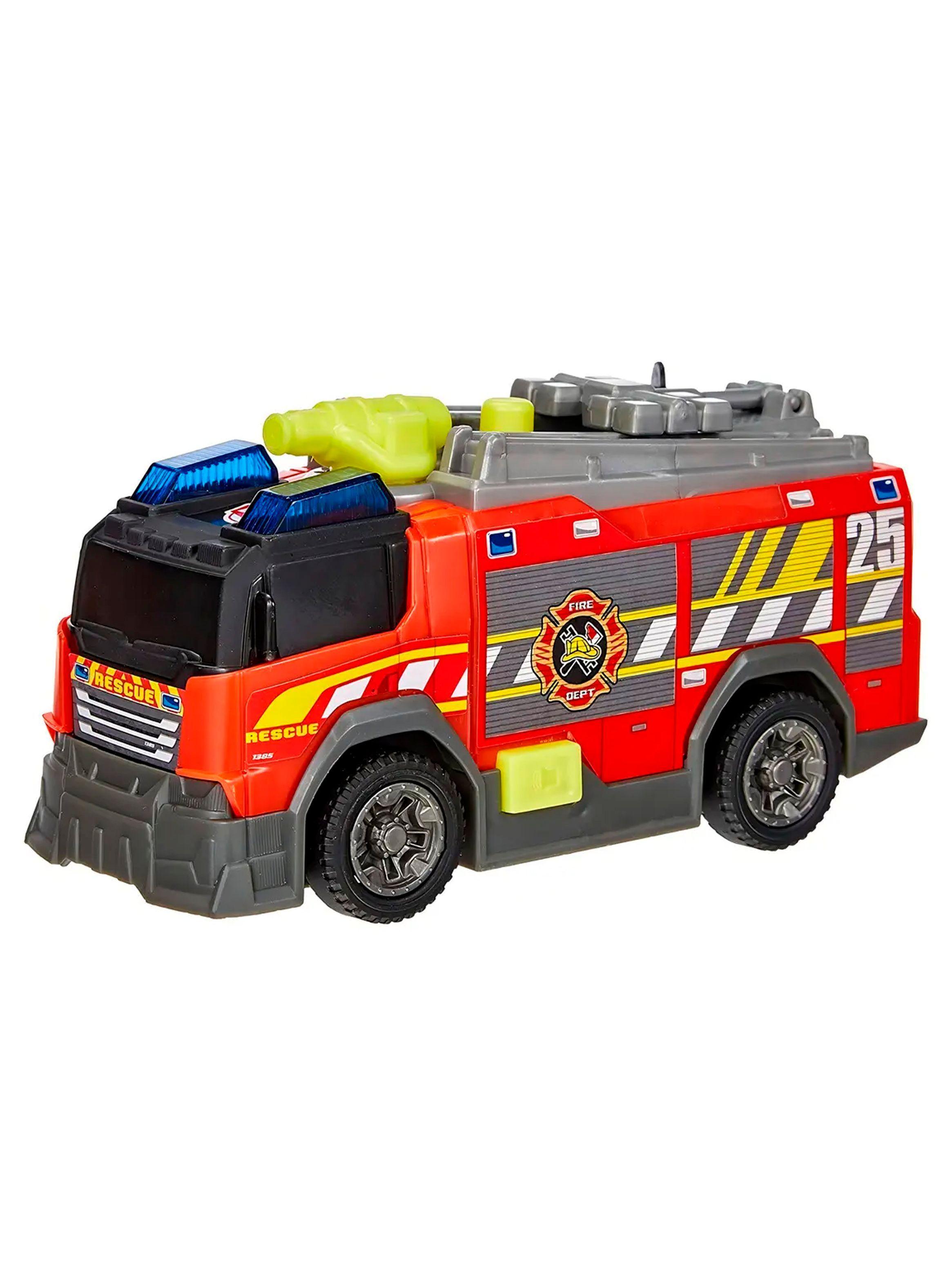 Camion De Bomberos Lanza Agua Luces Sonido Dickie Toys 15cm-3