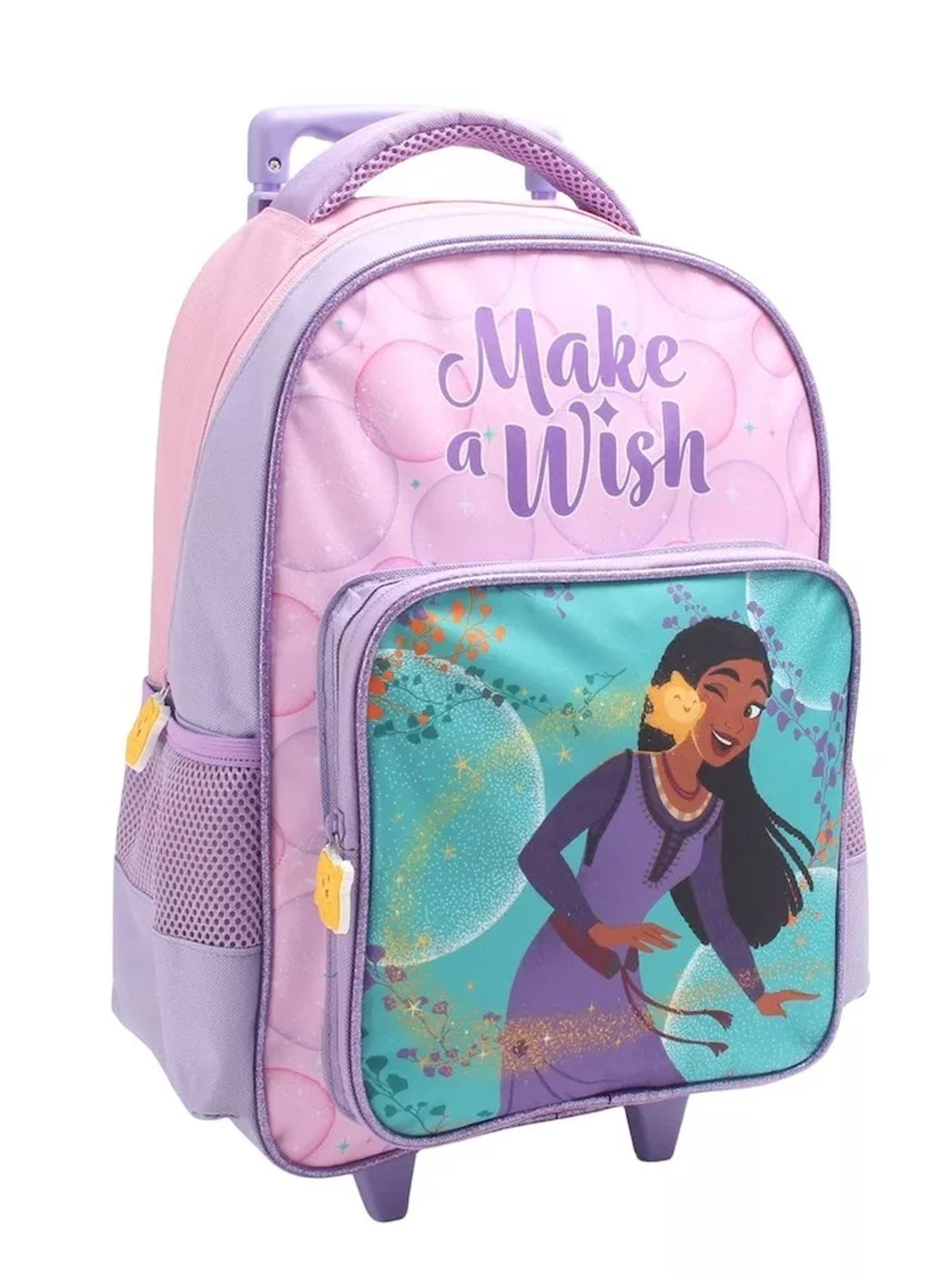 Kit De Mochila Escolar Infantil Wish Disney Con Ruedas Intek-2