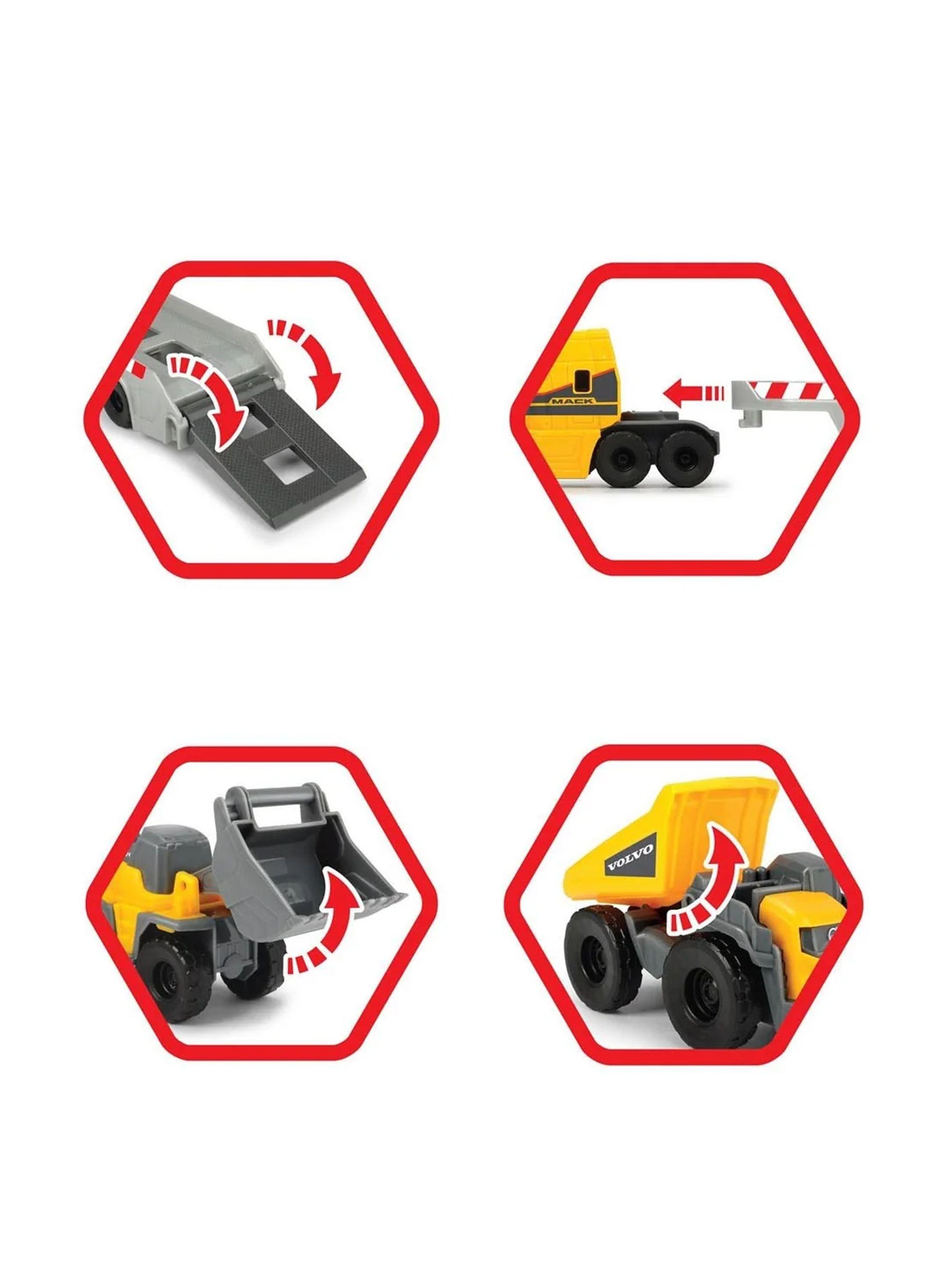 Camion De Carga De Construcción Volvo Dickie Toys-7