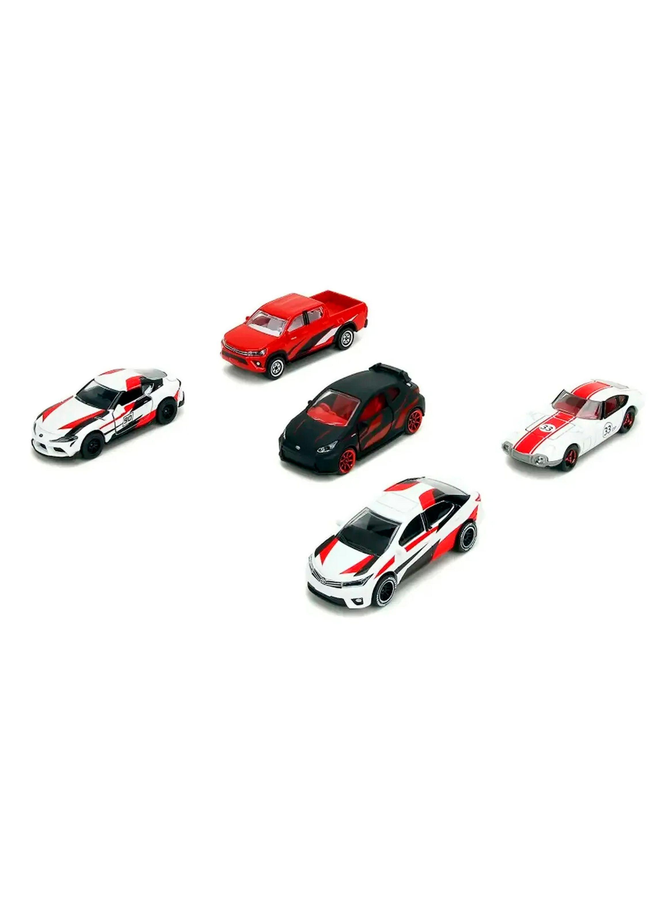 Set 5 Autos De Metal 1 64 Majorette Toyota Racing Original-3