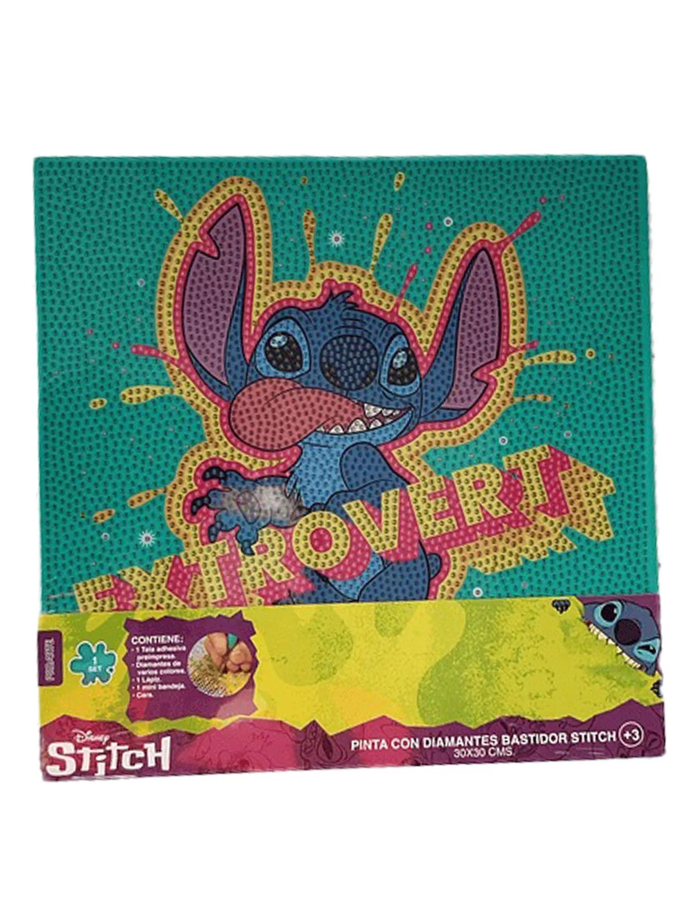 Set Pinta con Diamantes de Stich Extrovert de Disney de 30x30 cms-0