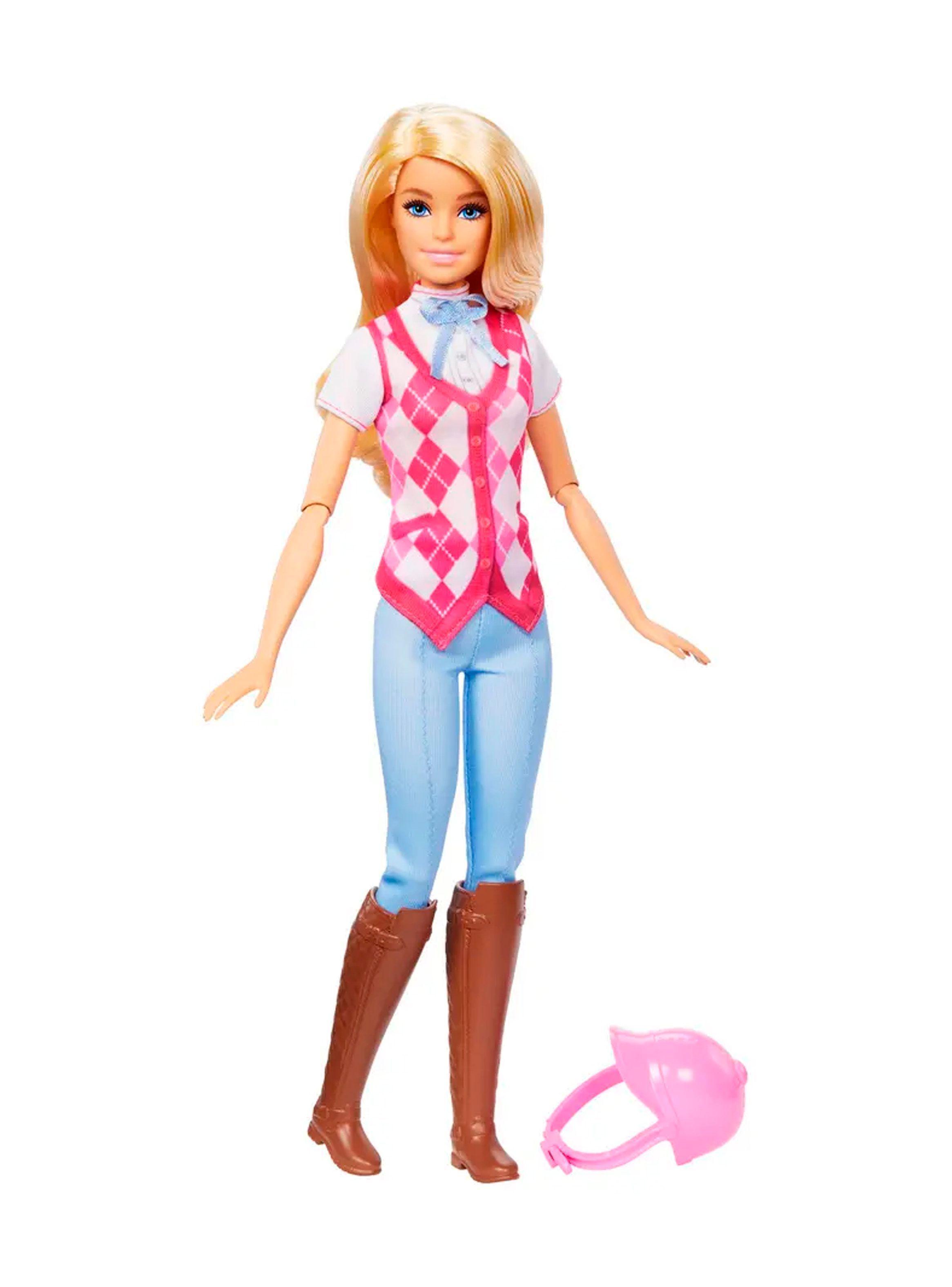 Muñeca Barbie Malibu Equitacion Con Caballo niños 3+-3
