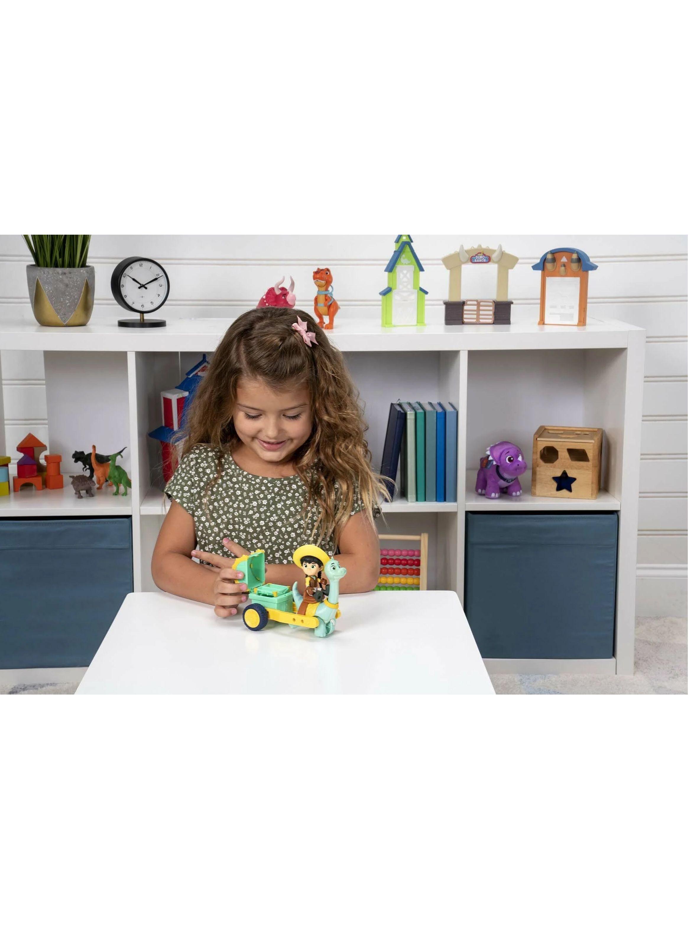 Dino Ranch Jazwares Figura Min Y Clovers Carro Para Cuidados-4