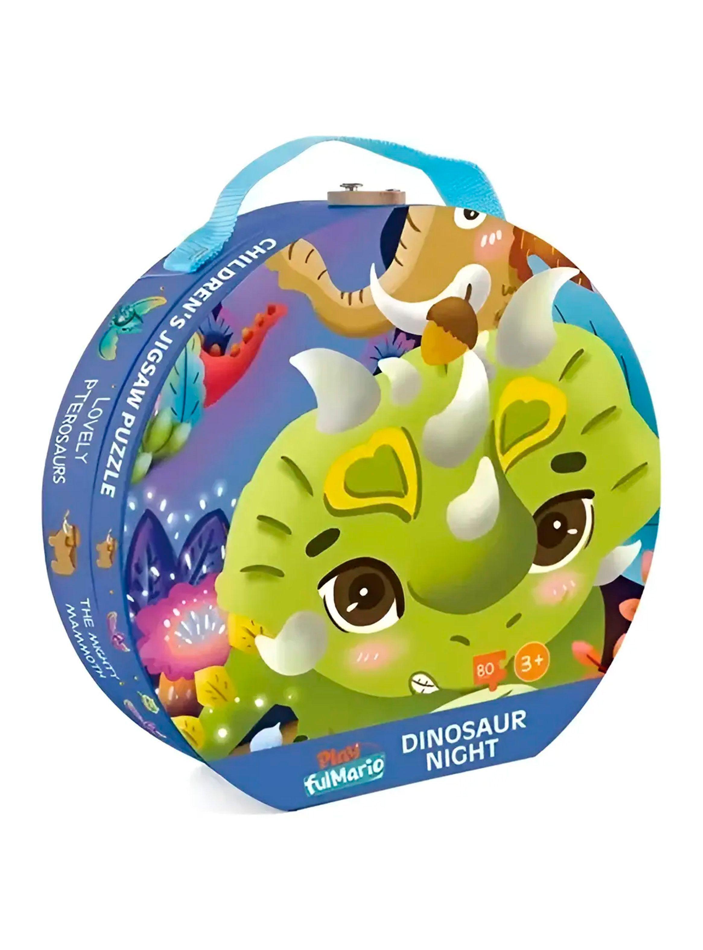 Puzzle Rompecabezas Dinosaurio 80p Playful Maleta Deluxe niños 3+-3