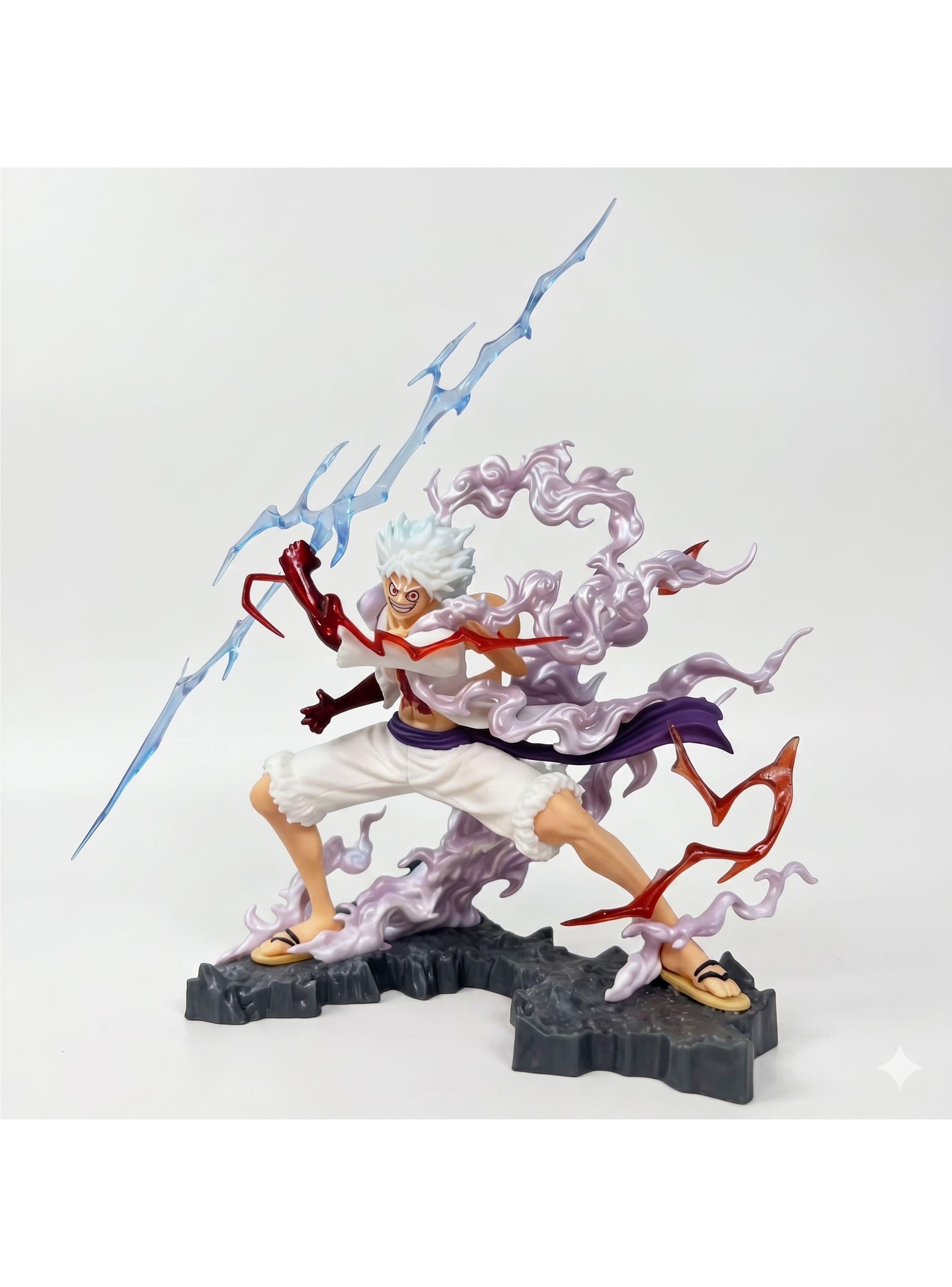 Figura Luffy Gear 5 Nika Rayo One Piece 12cm Anime-1